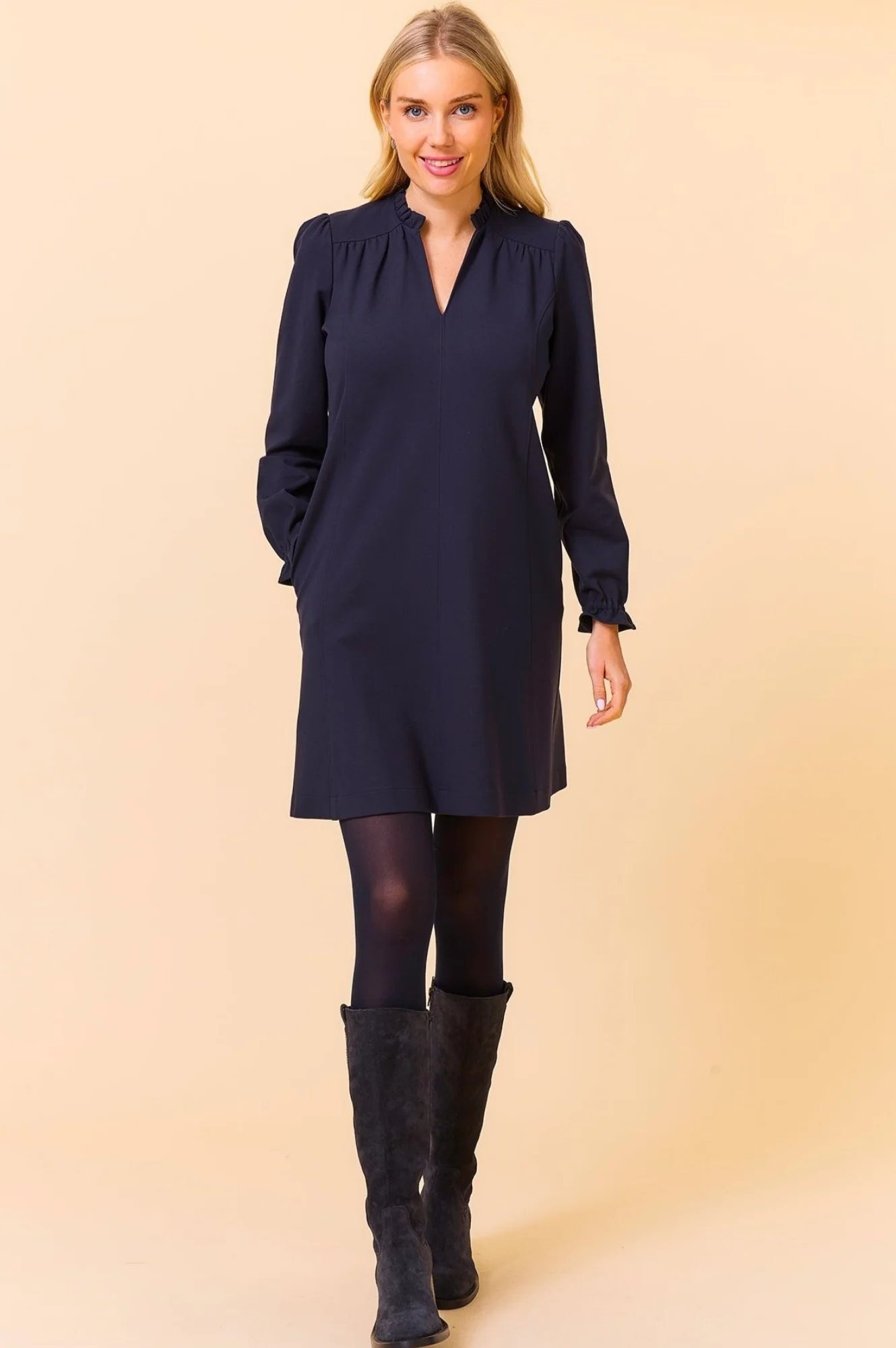 Bridie EcoVero™ Mini Dress | Navy