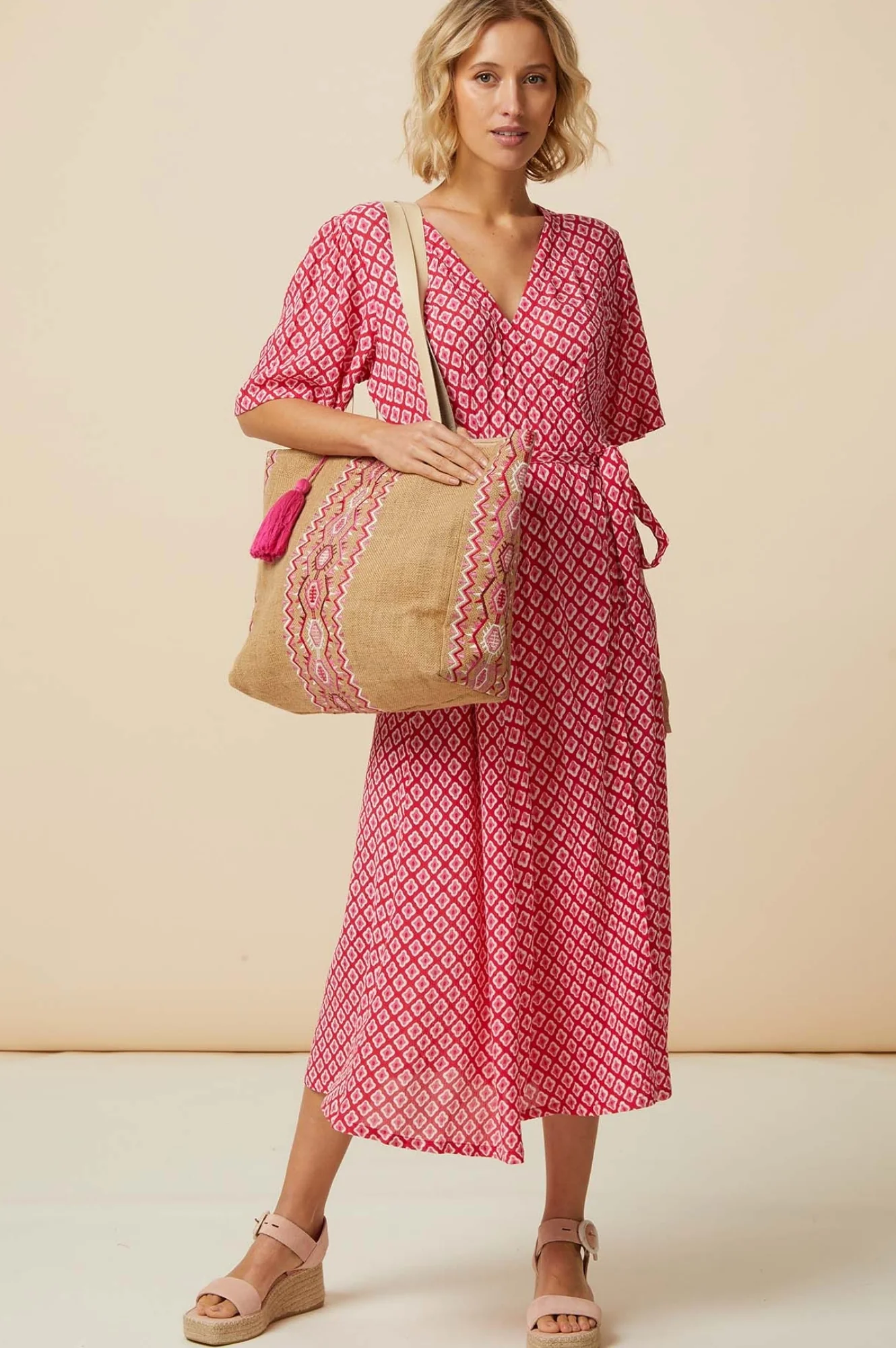 Shelley Wrap Dress | Cerise/Pink
