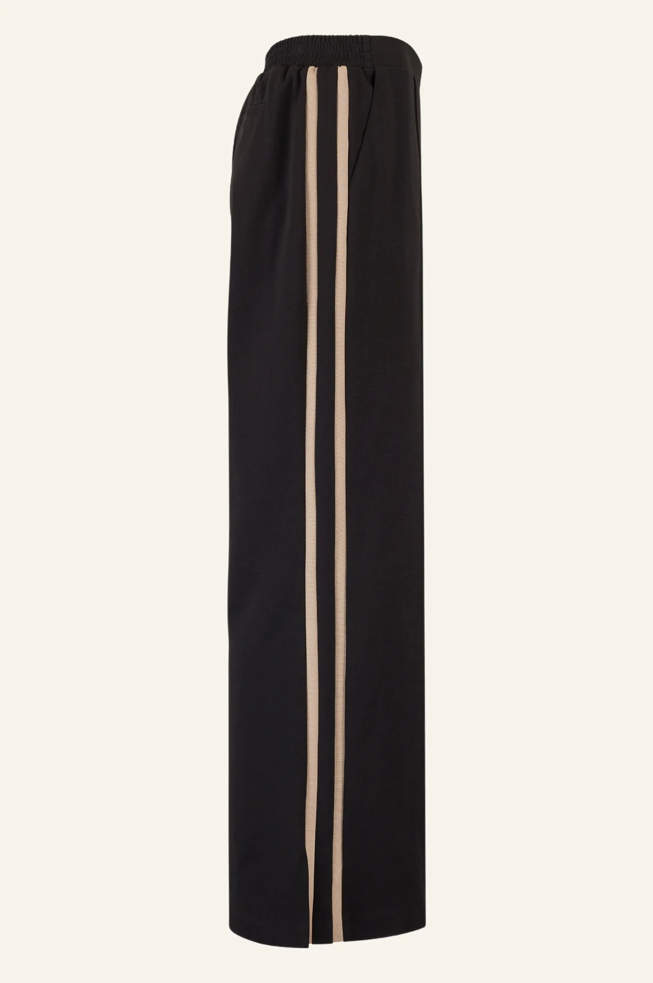 Ponte Trousers | Black/Taupe