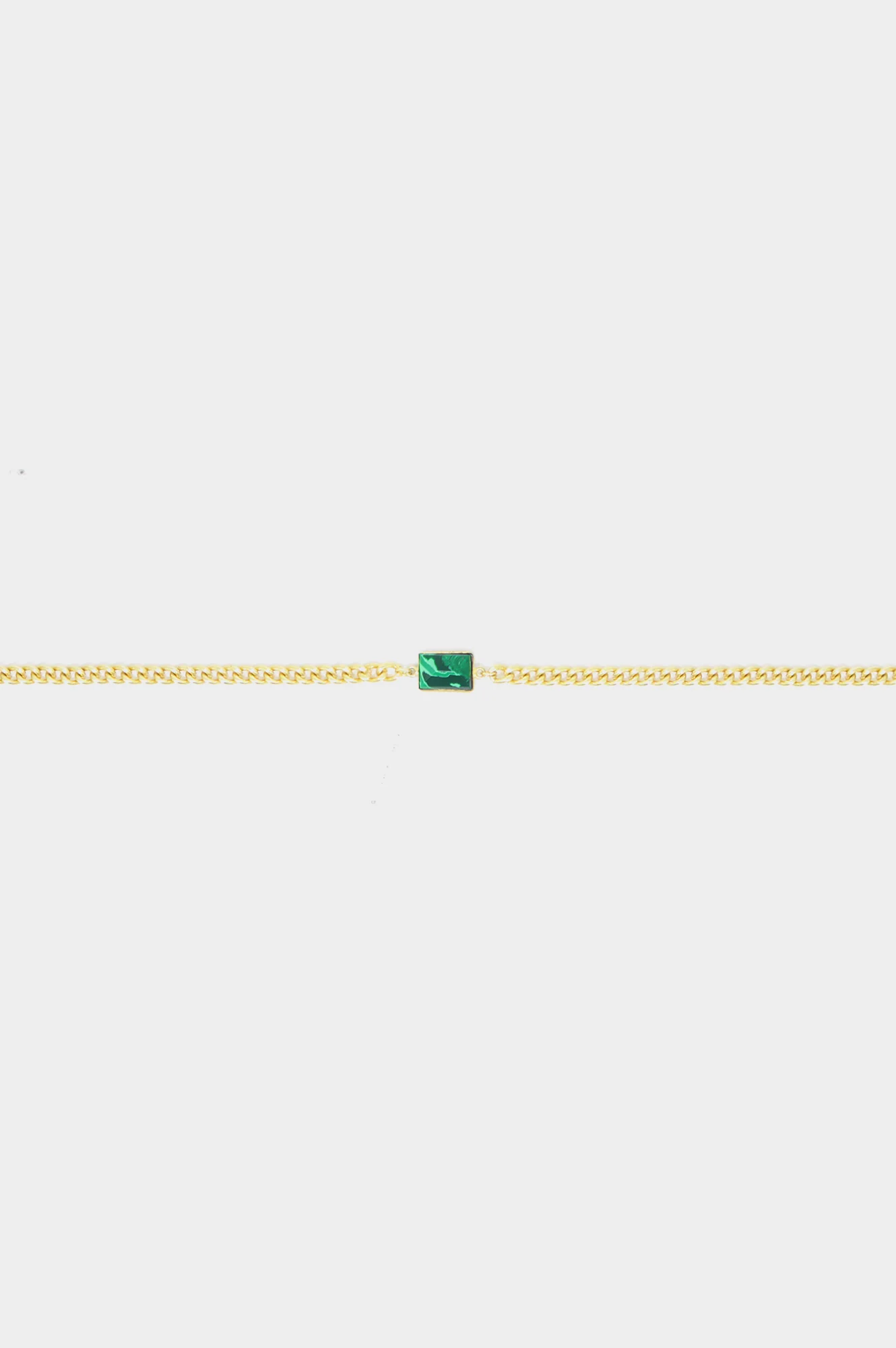 Chunky Green Stone Necklace | Gold