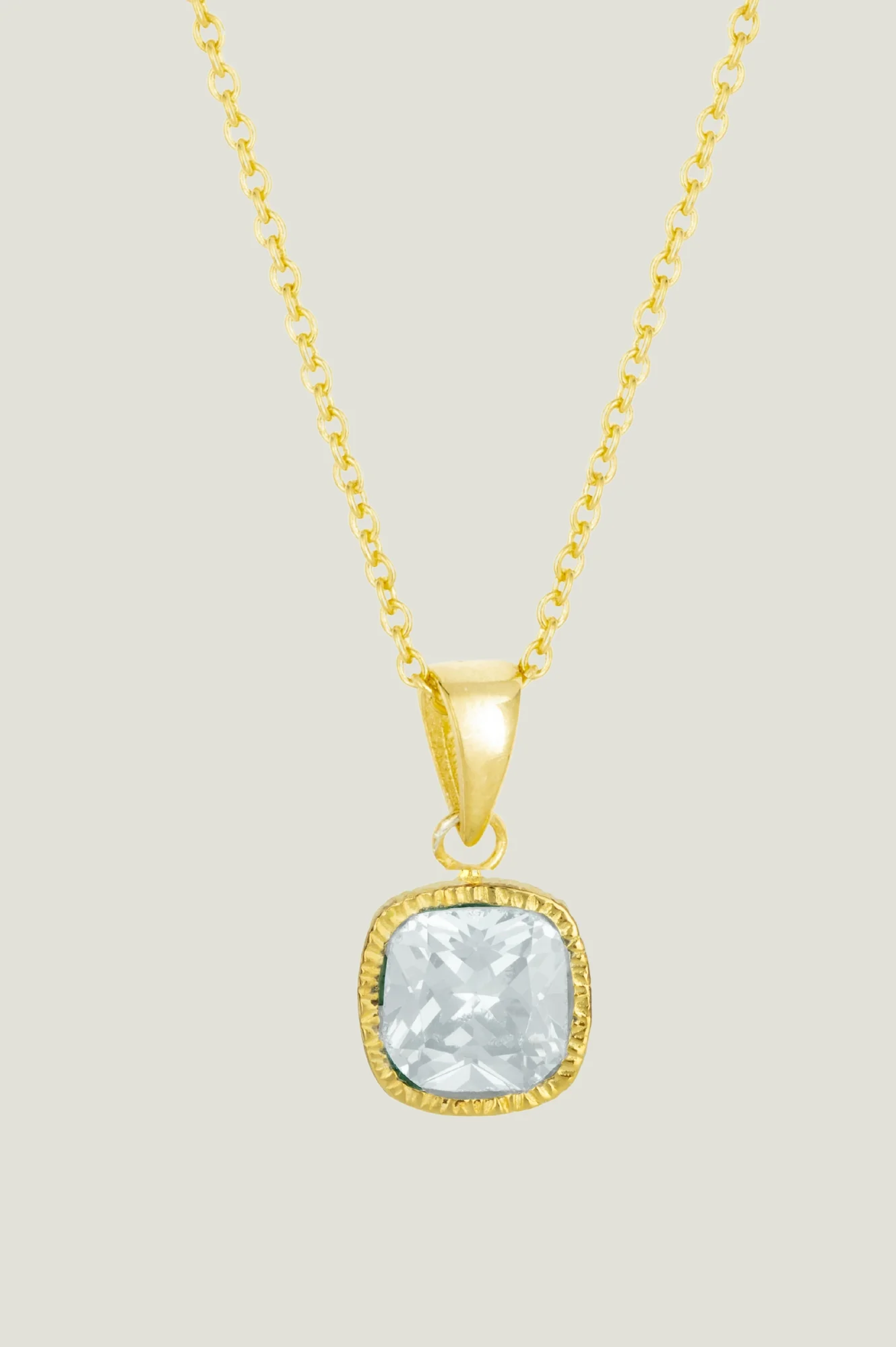 ASHIANA Lois Necklace | Clear Glass