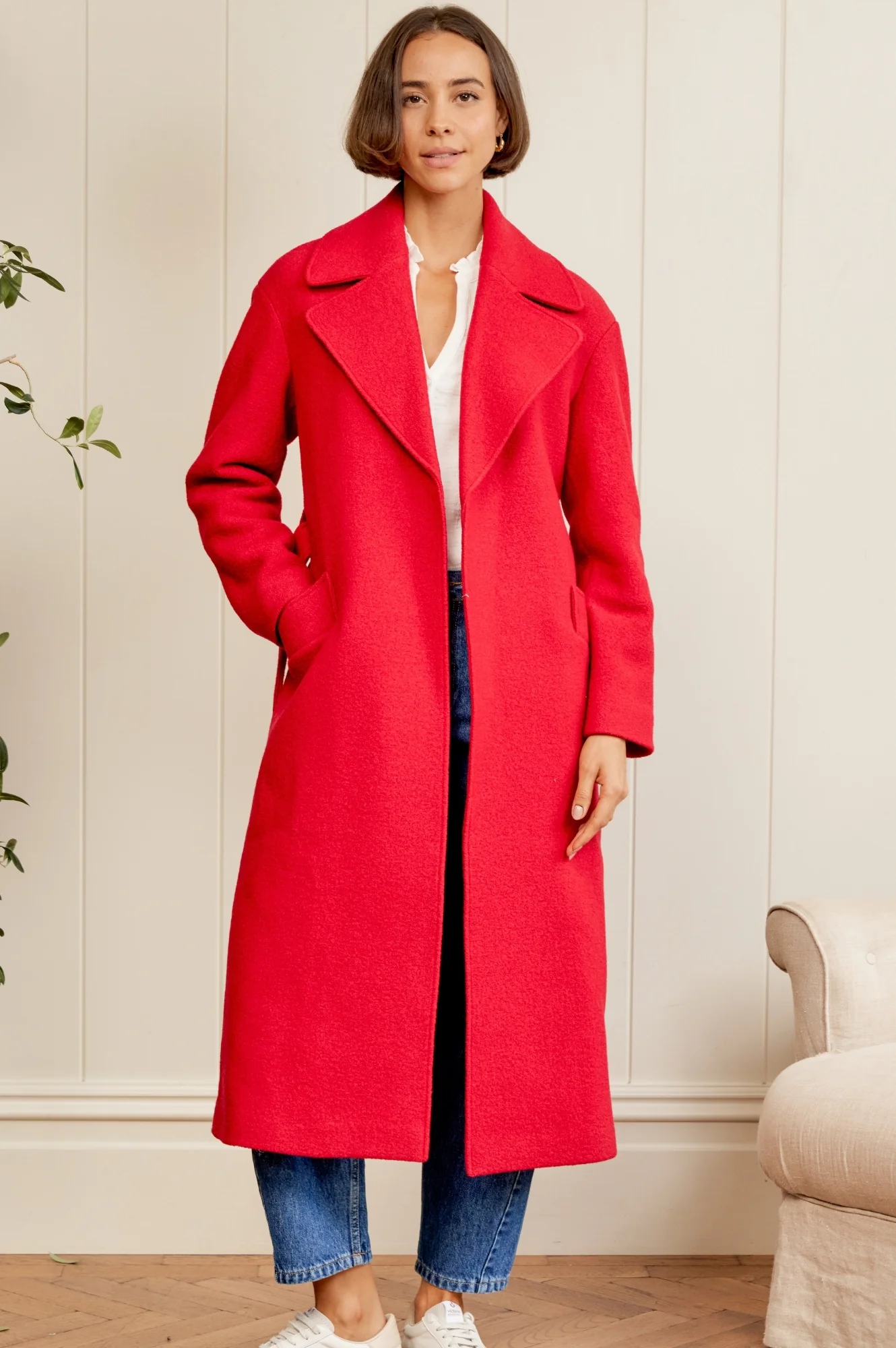 Wool Coat | Red