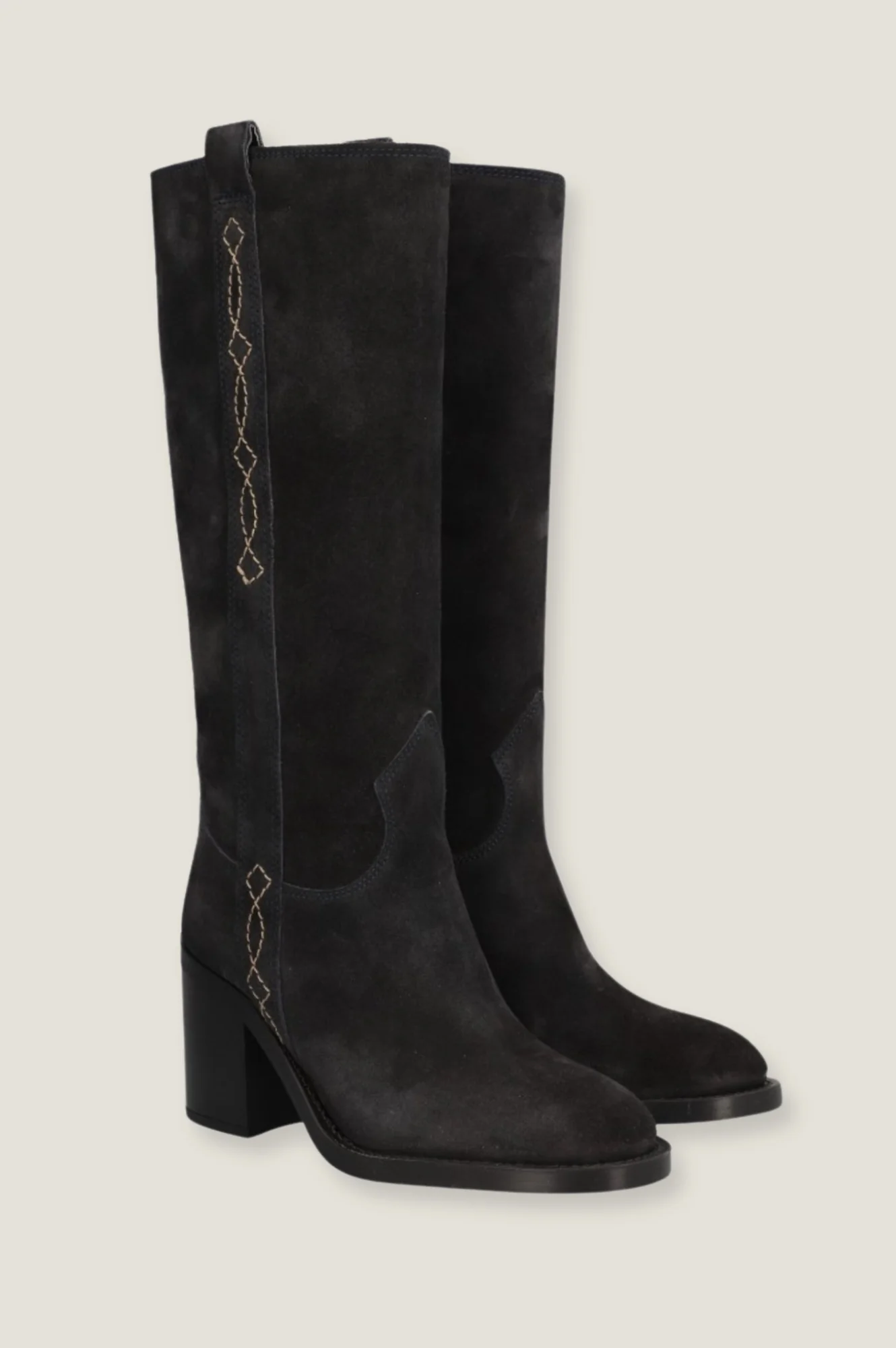 ALPE Selena Knee High Suede Boot | Dark Navy