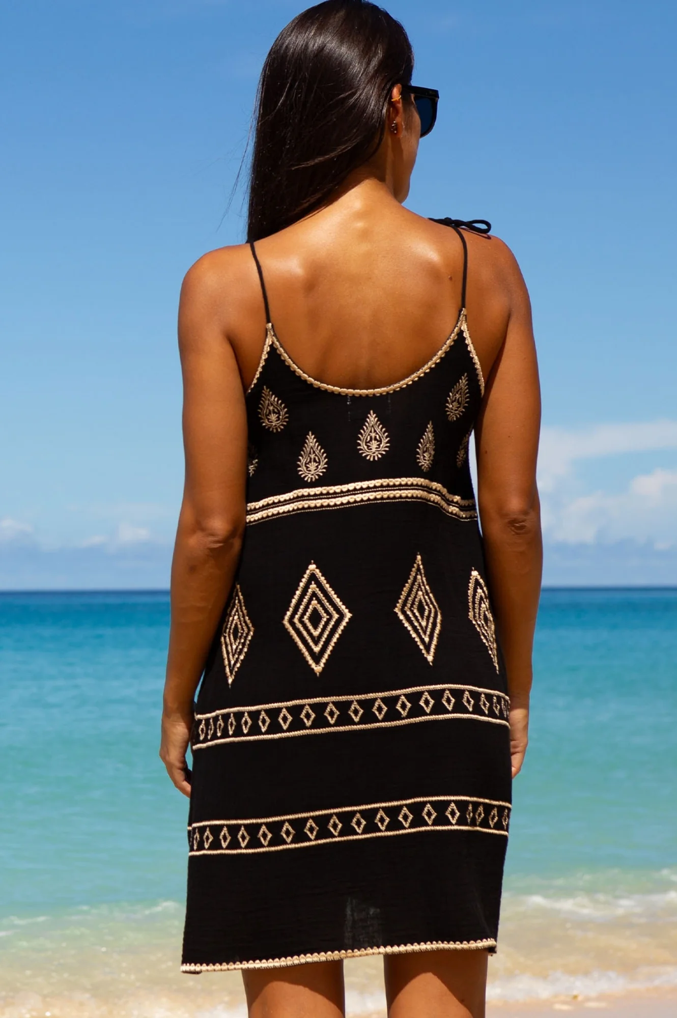 Imogen Dress | Black/Gold