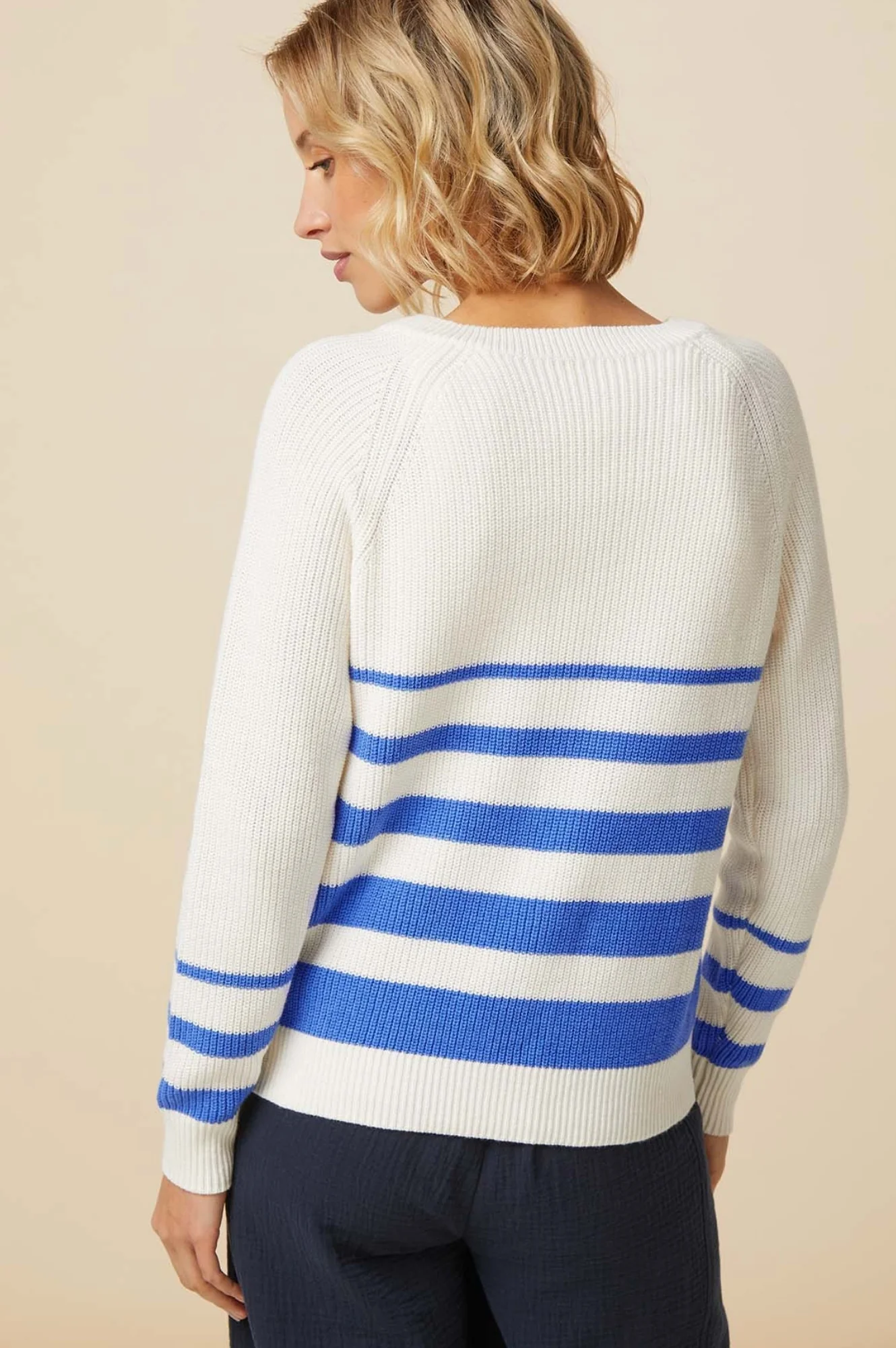 Rhia Jumper | Stripe Ivory/Blue