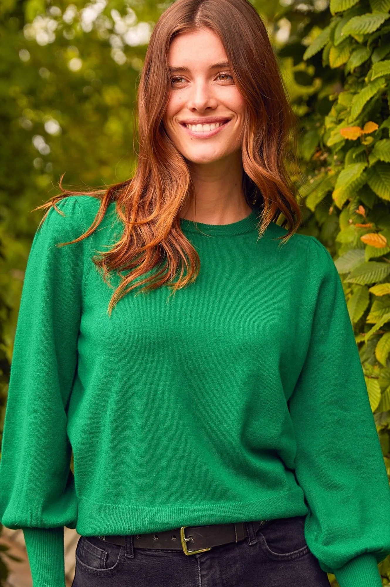 Merino Wool Crew Neck Jumper | Fern