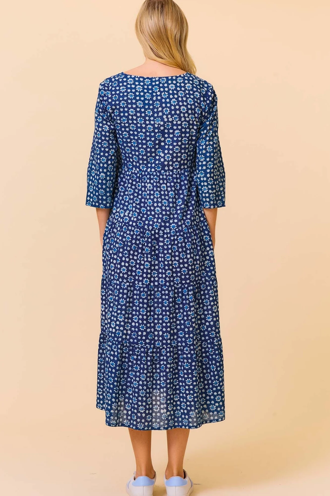 Emma Organic Cotton Dress | Navy