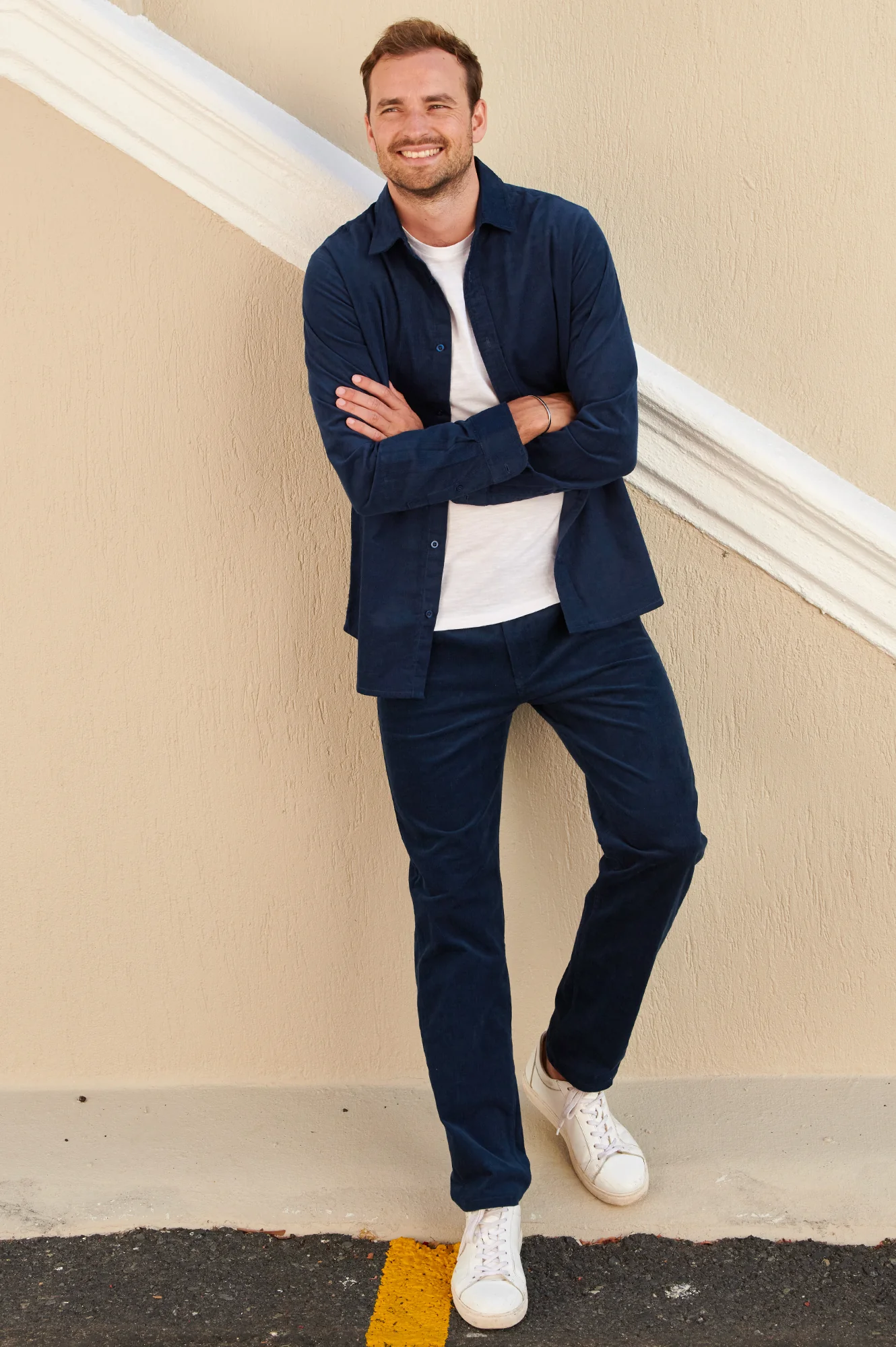 Men's Cord Trousers | Navy