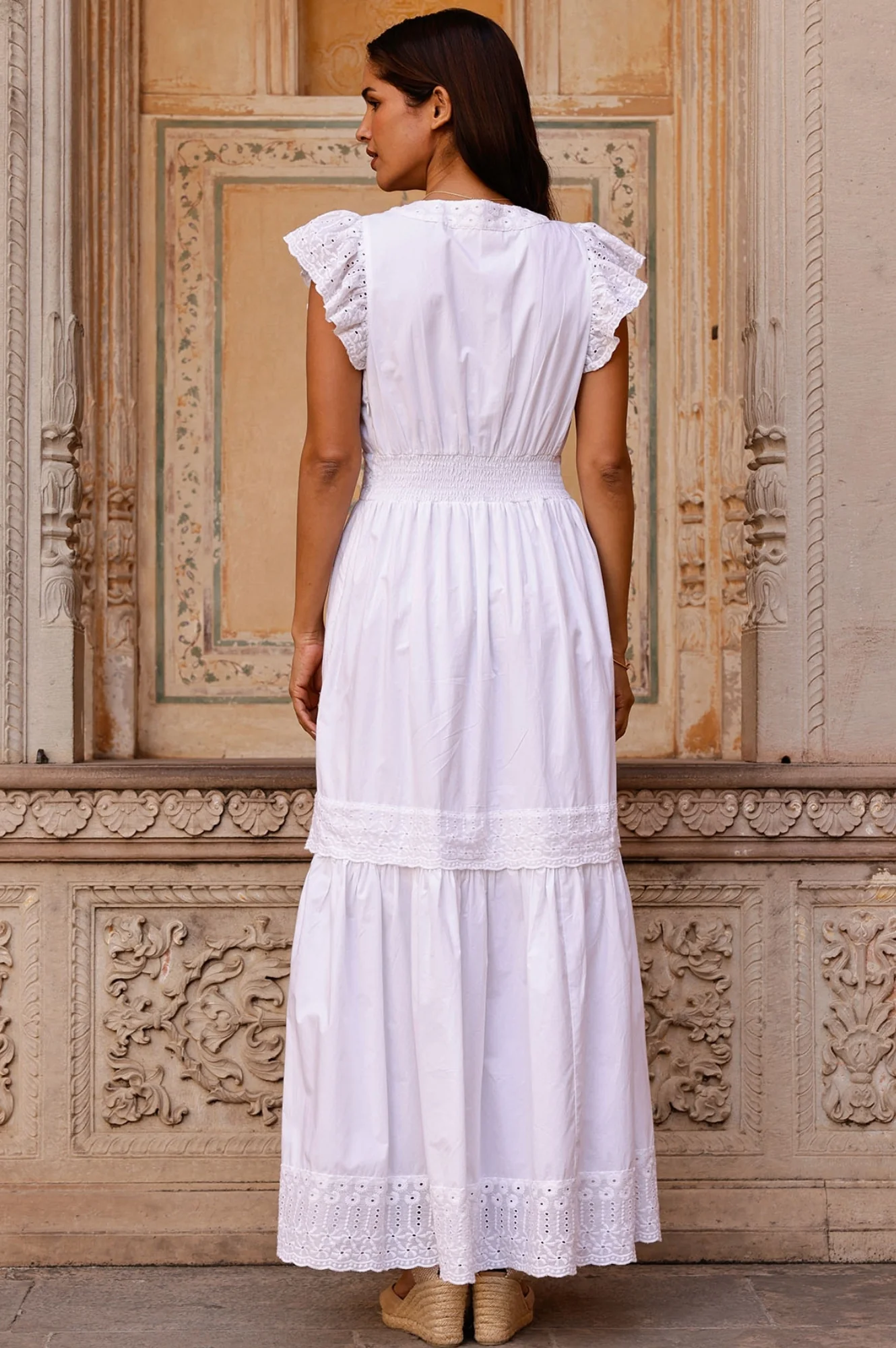 Broderie Pippa Dress | White