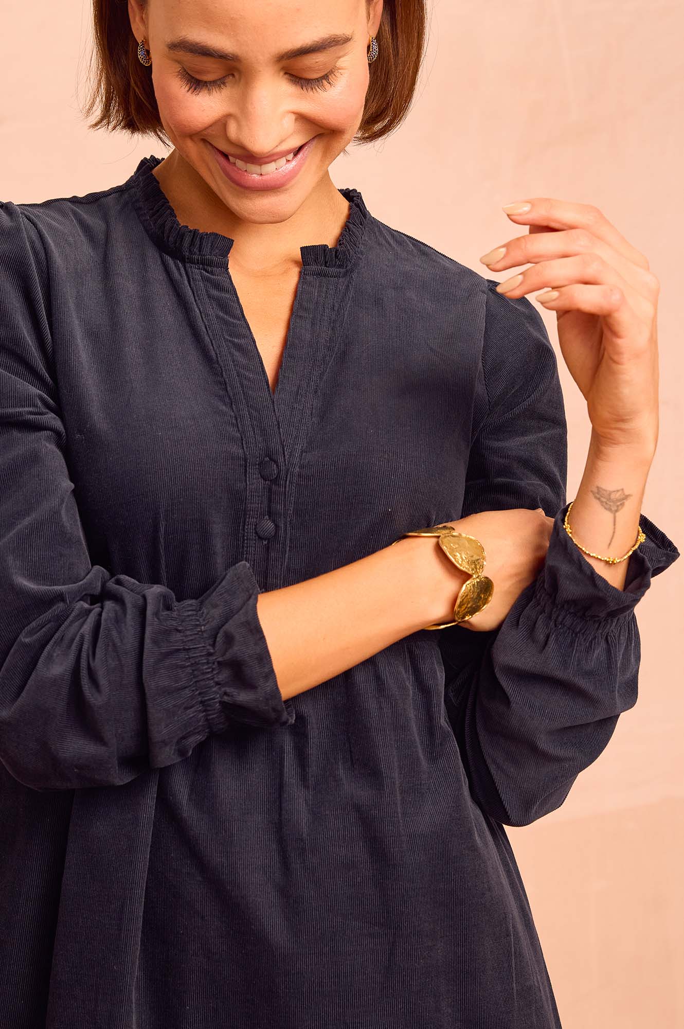 Liv Corduroy Dress | Ink