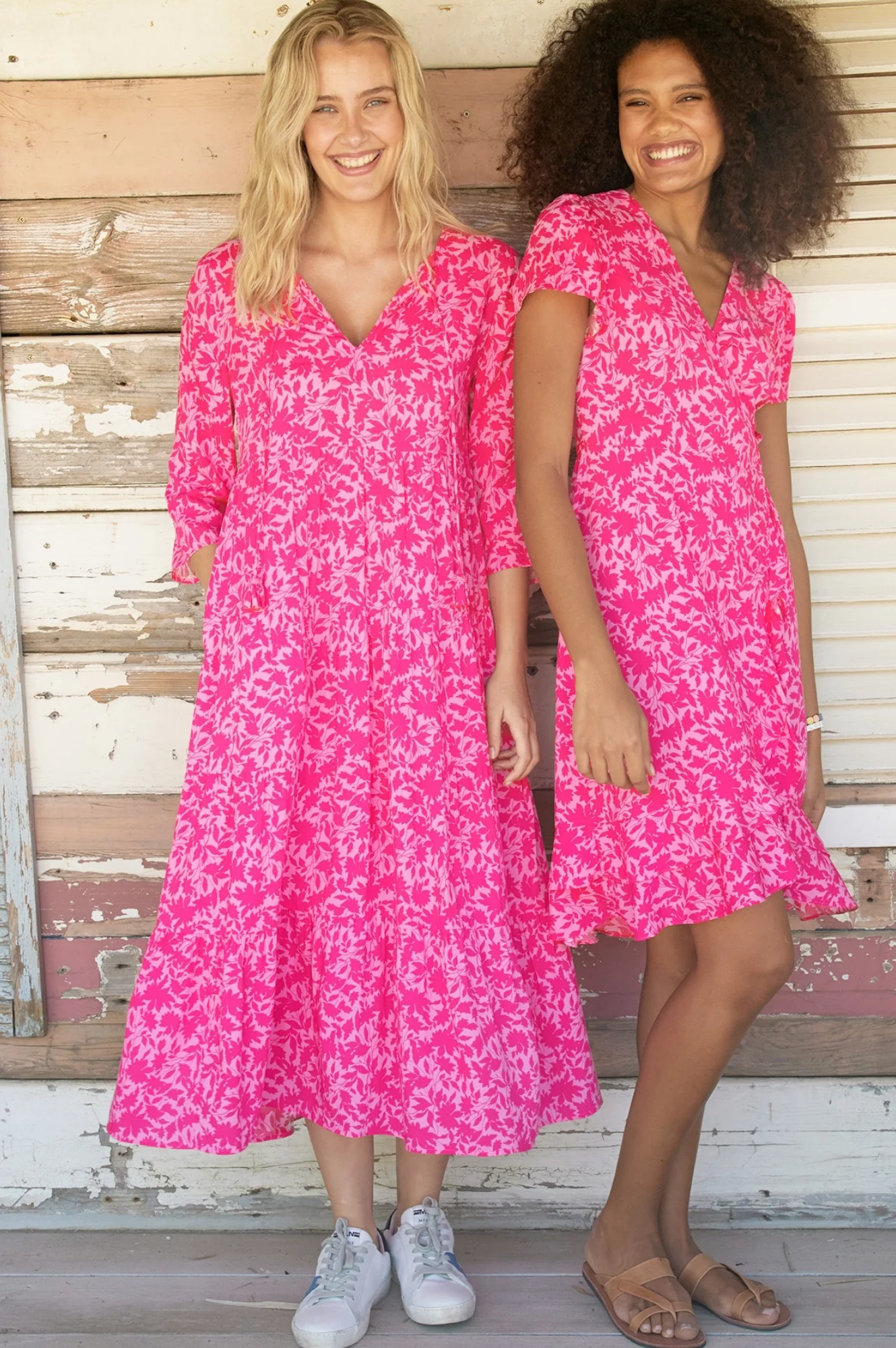 Chelsea EcoVero™ Wrap Dress | Pink/Pink