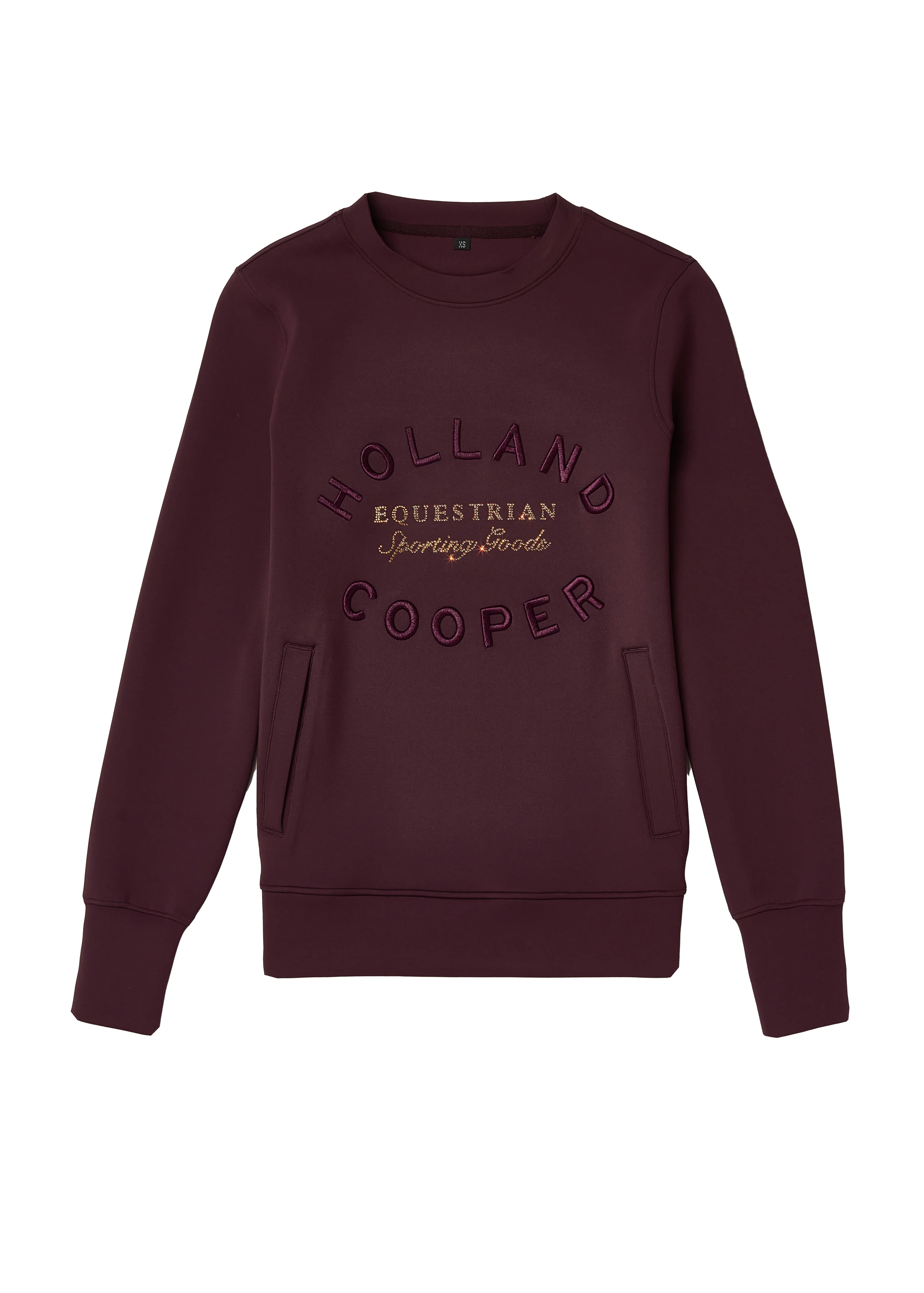 Crystal Crew Neck Sweat (Aubergine)