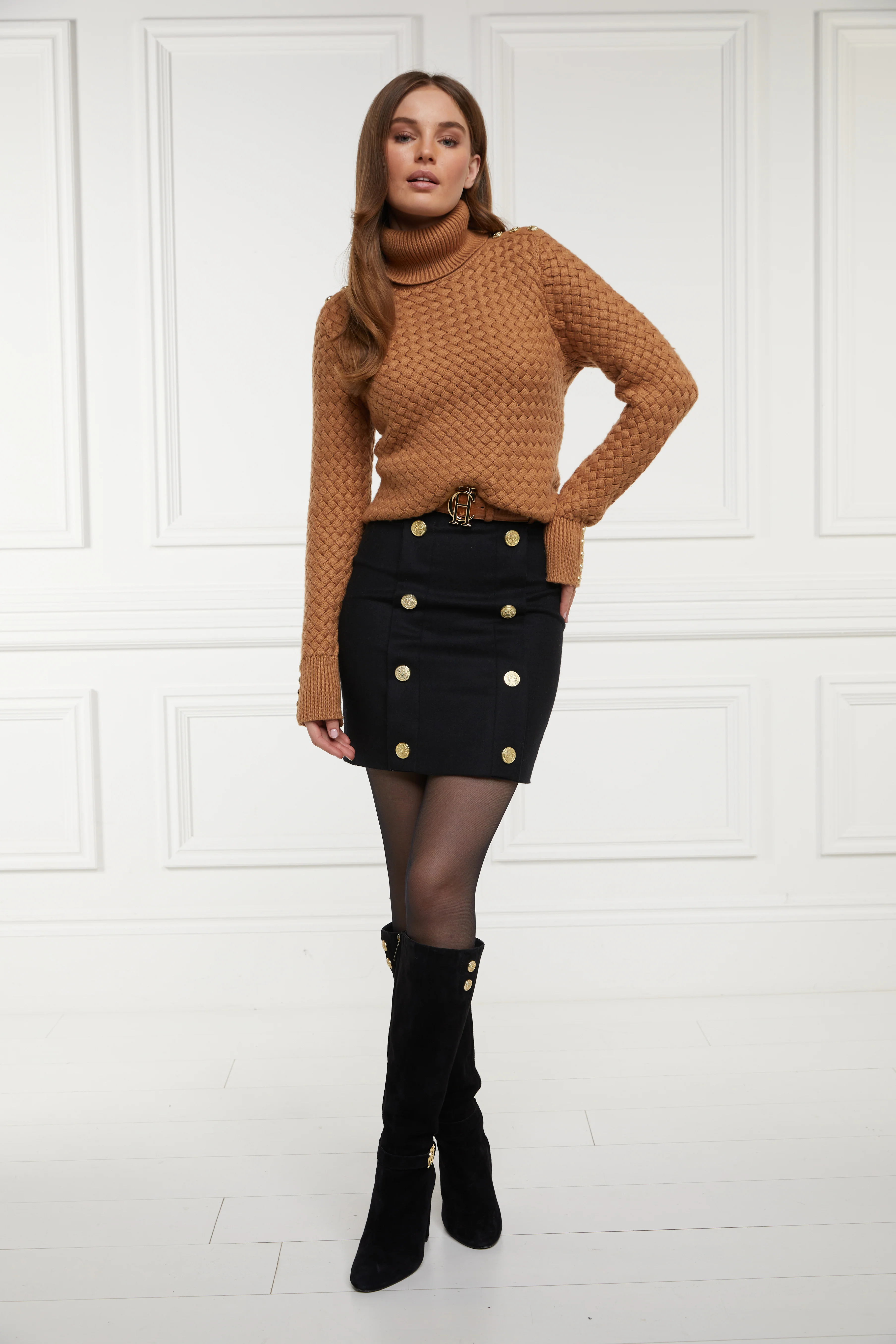 Knightsbridge Skirt (Soft Black Tan)