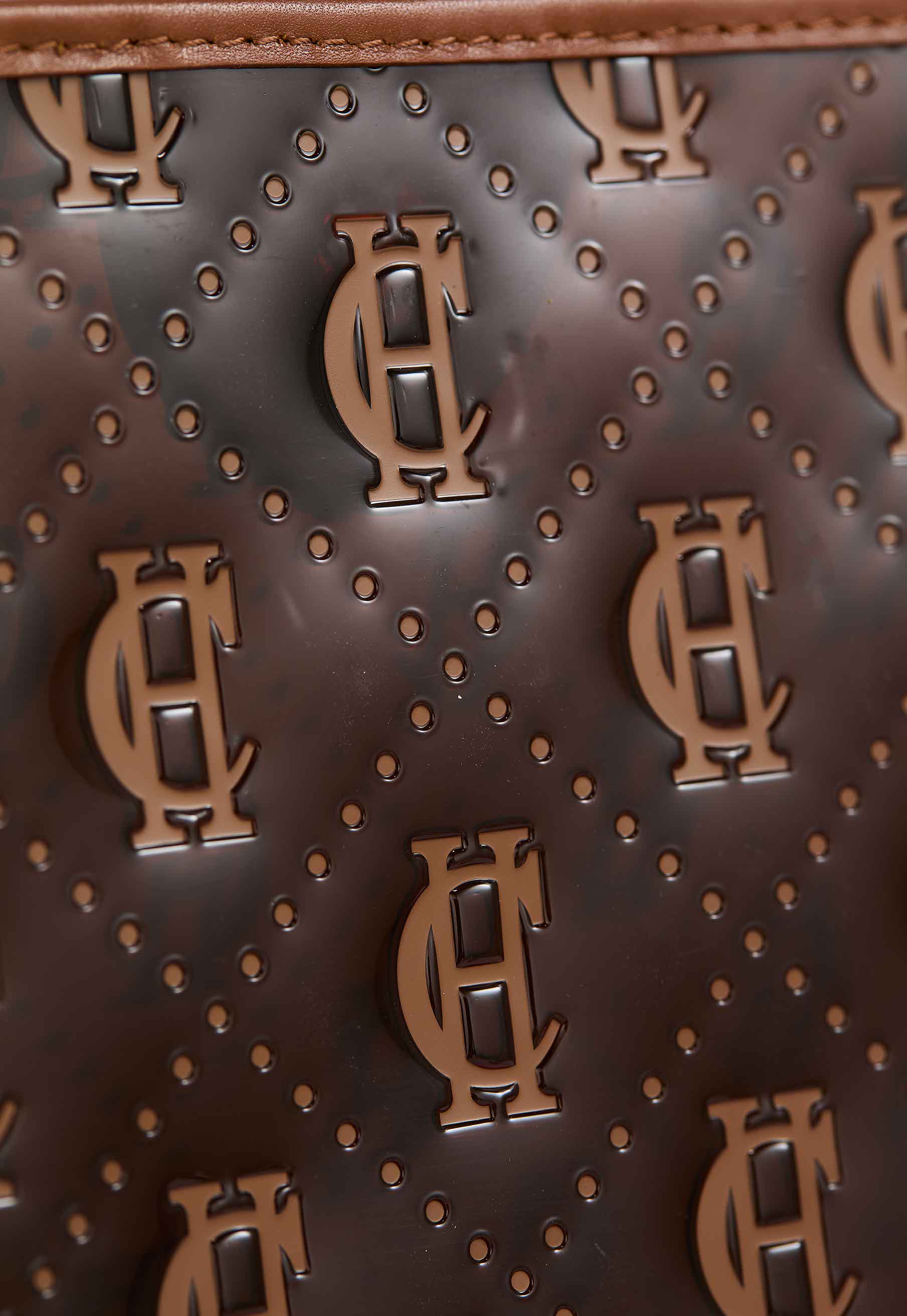 Monogram Clear Shopper (Tan Monogram)