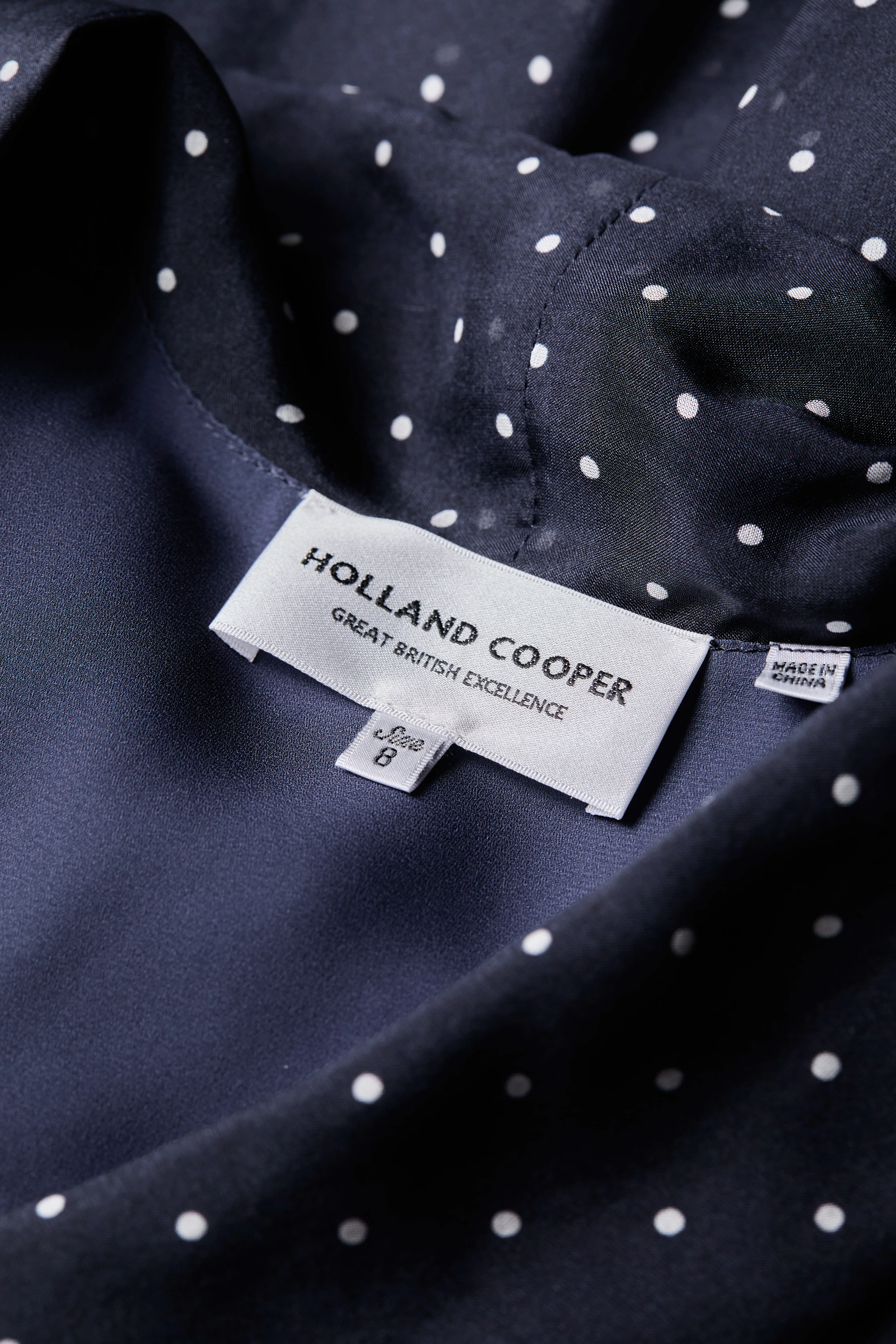 Esme Maxi Dress (Deep Navy Polka Dot)