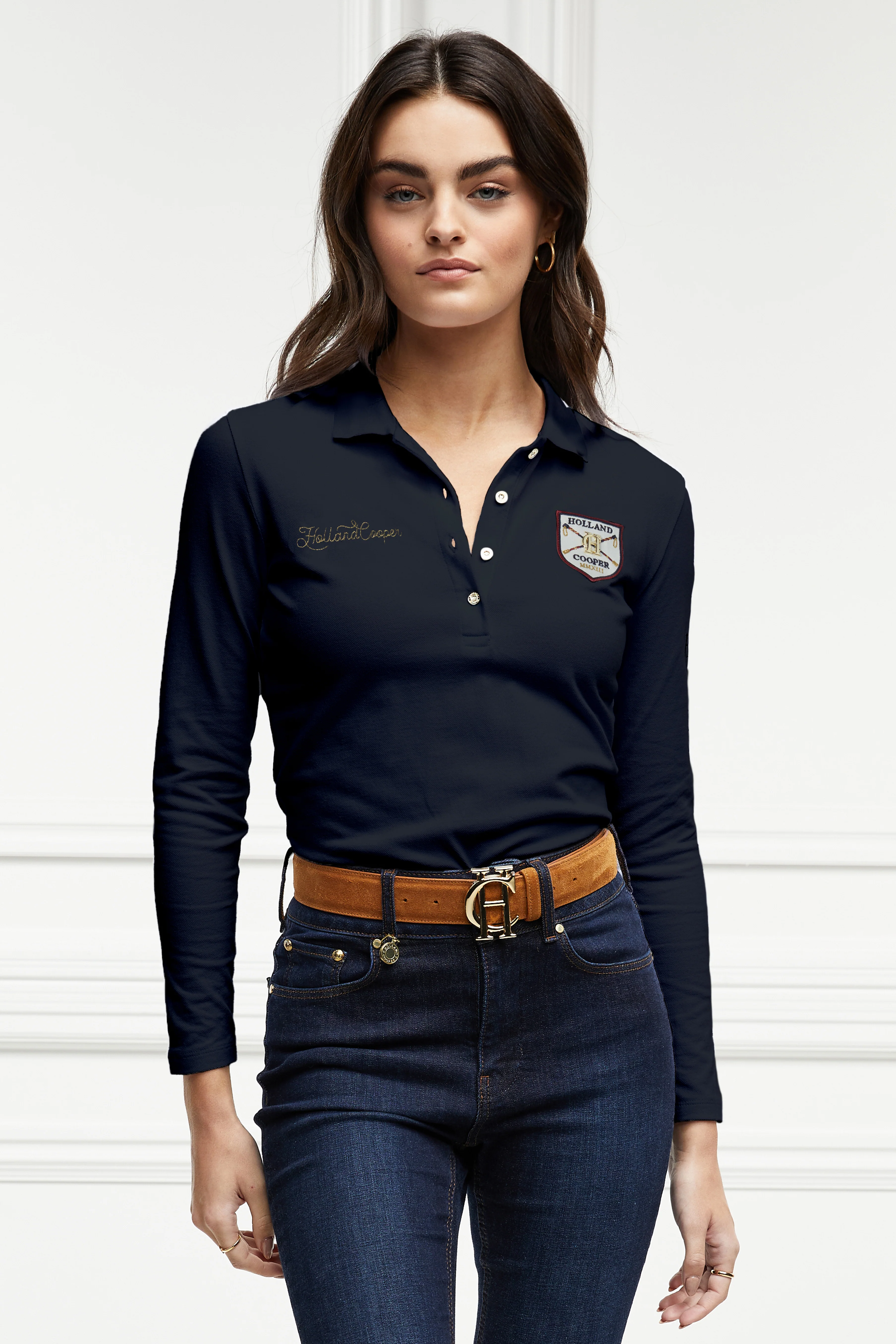 Classic Long Sleeve Polo Shirt (Ink Navy)