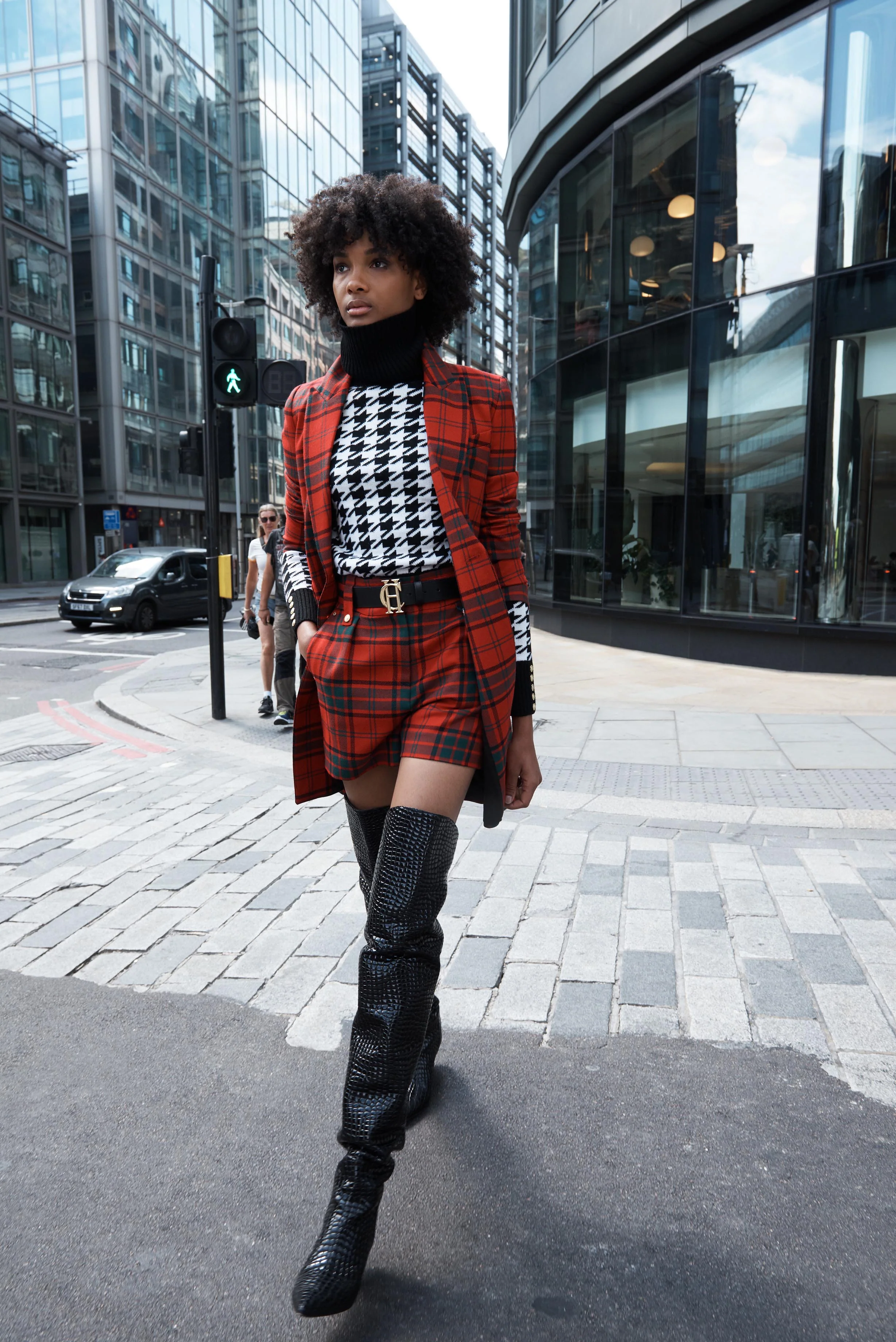 Luxe Tailored Short (Red Tartan)