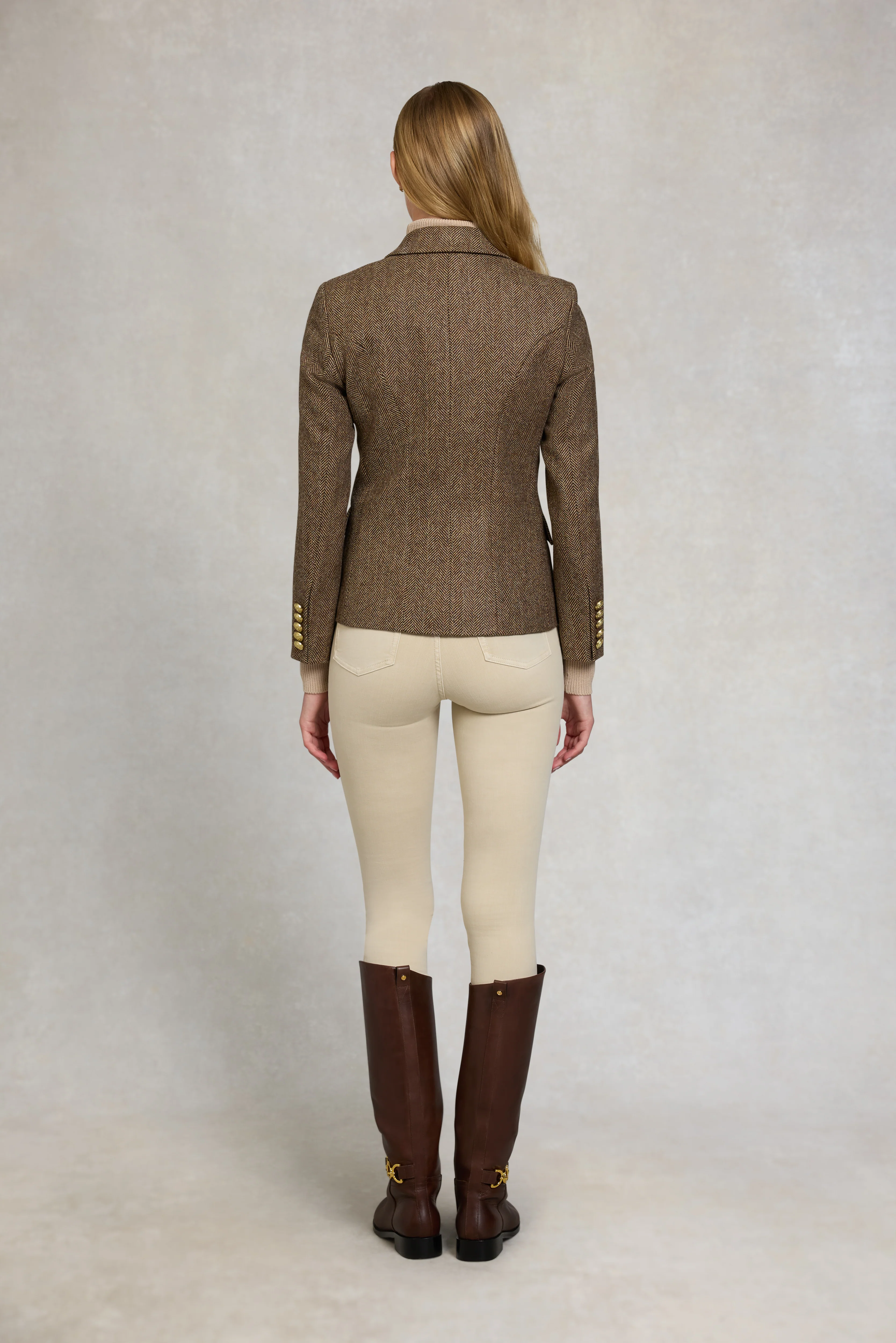 Knightsbridge Blazer (Large Scale Brown Herringbone)