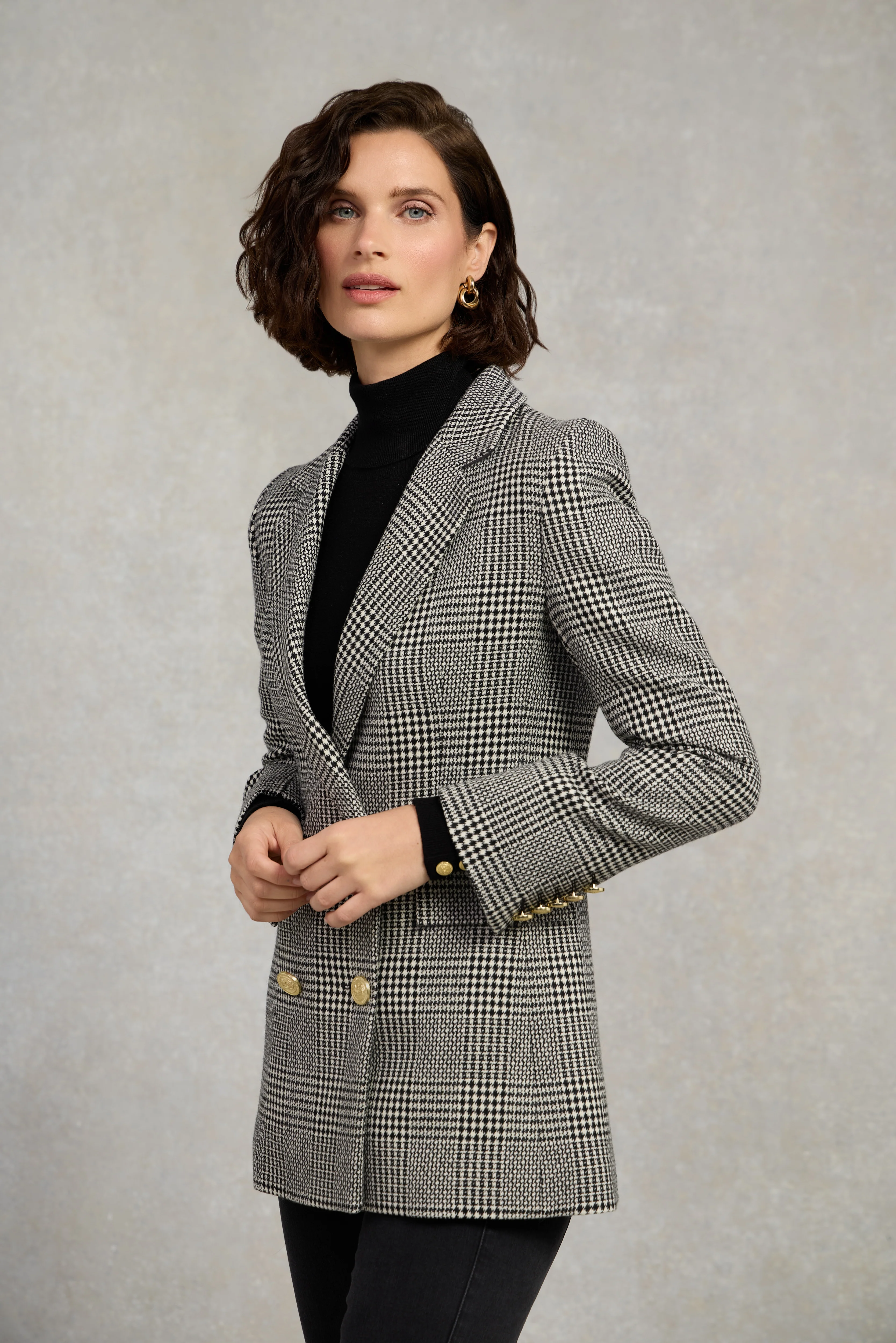 Double Breasted Blazer (Prince of Wales Mono)