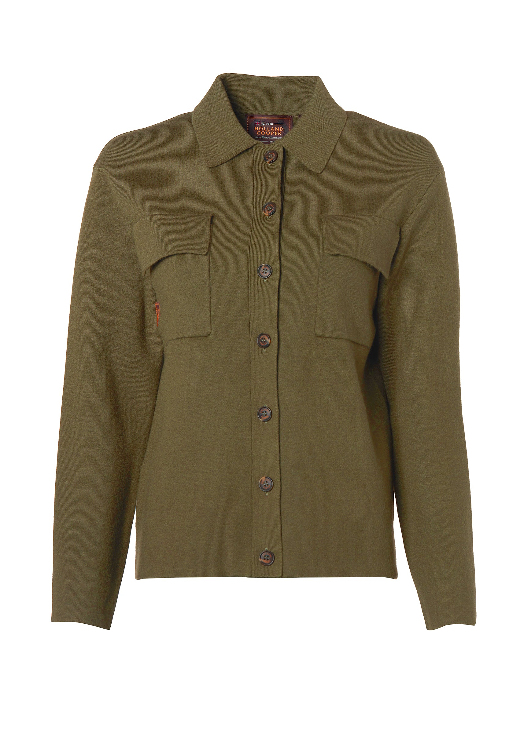 Maria Knitted Overshirt (Moss)