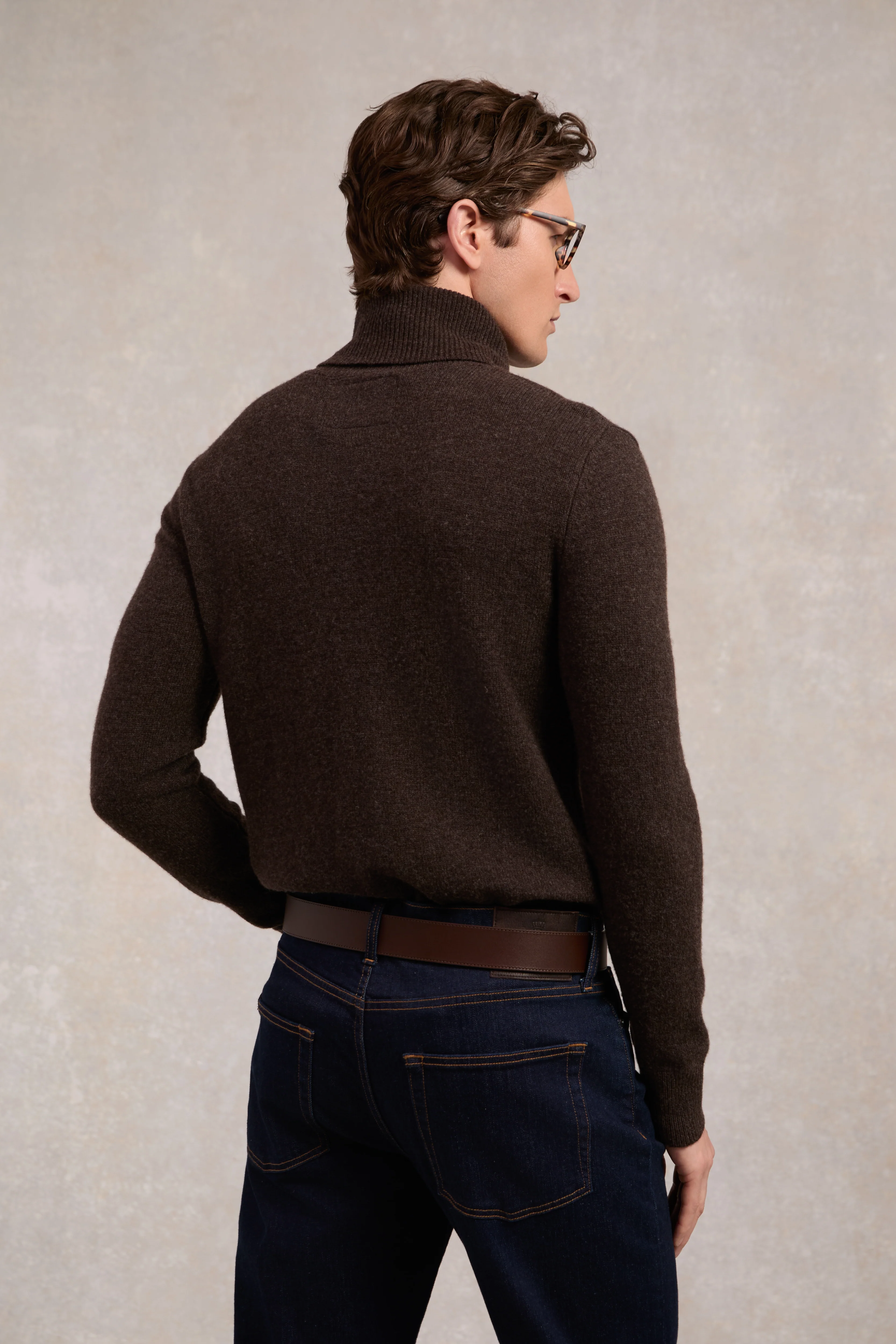 Byron Roll Neck Knit (Chocolate)