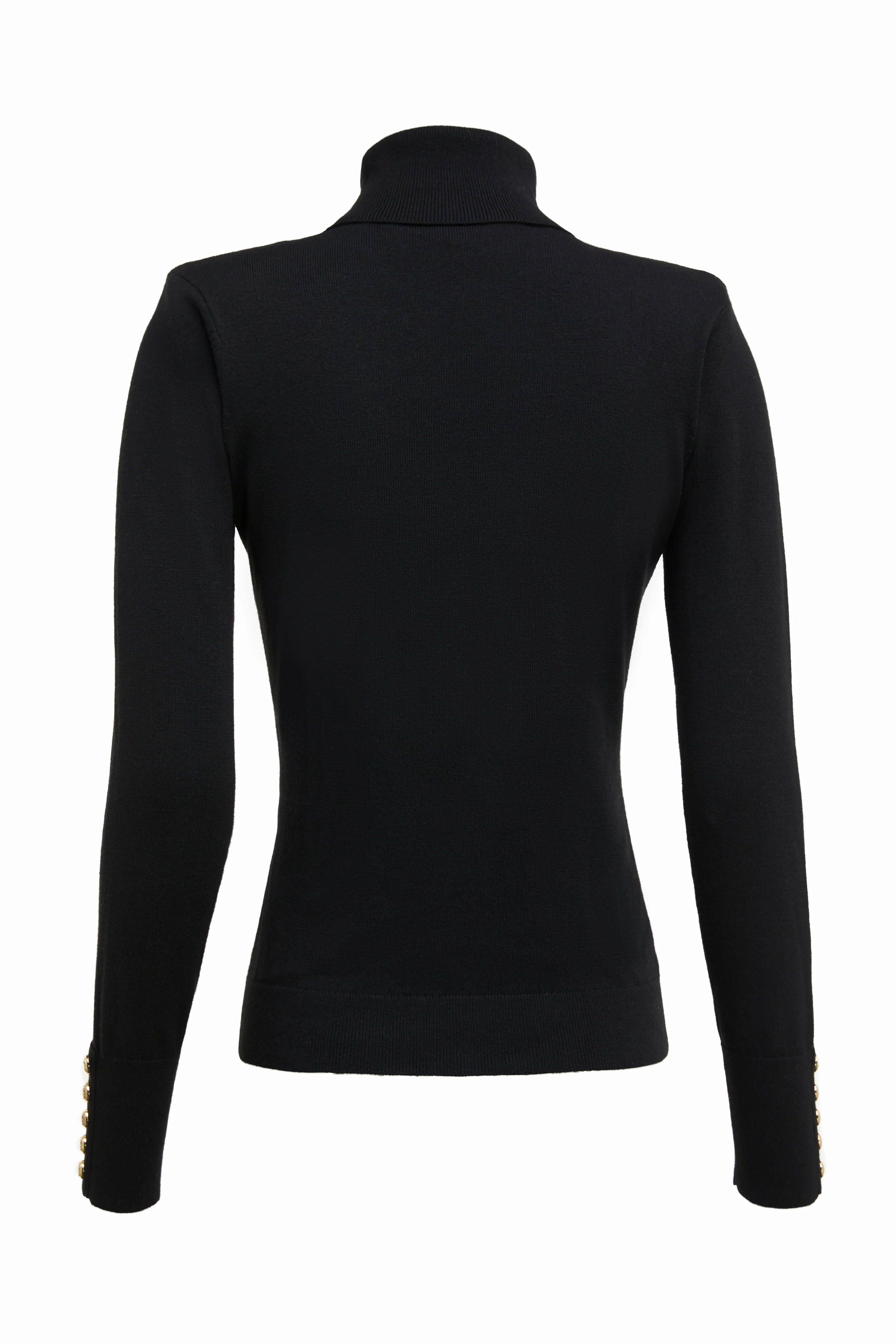 Victoria Cashmere Roll Neck (Black)