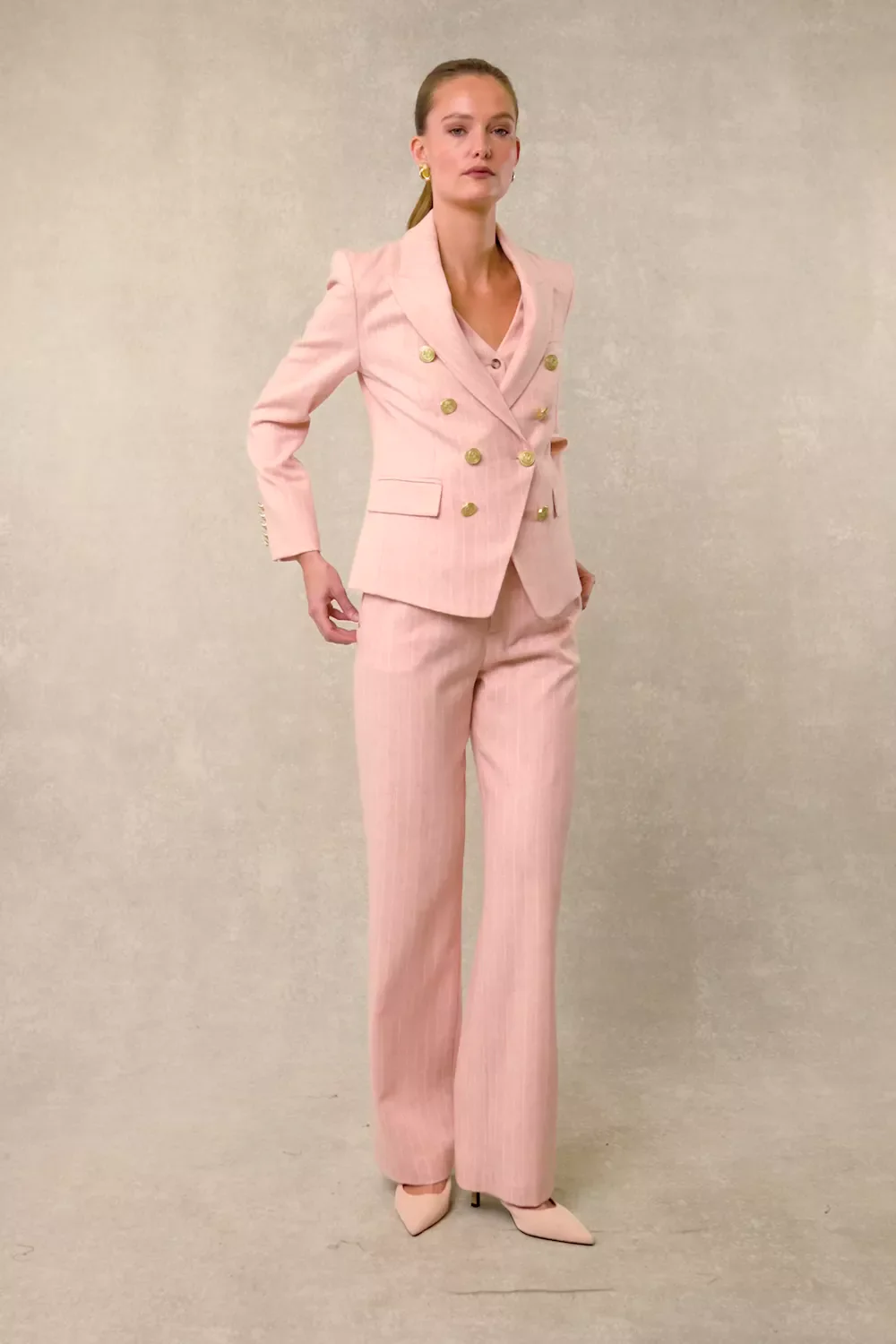 Knightsbridge Blazer (Pink Chalk Pinstripe)