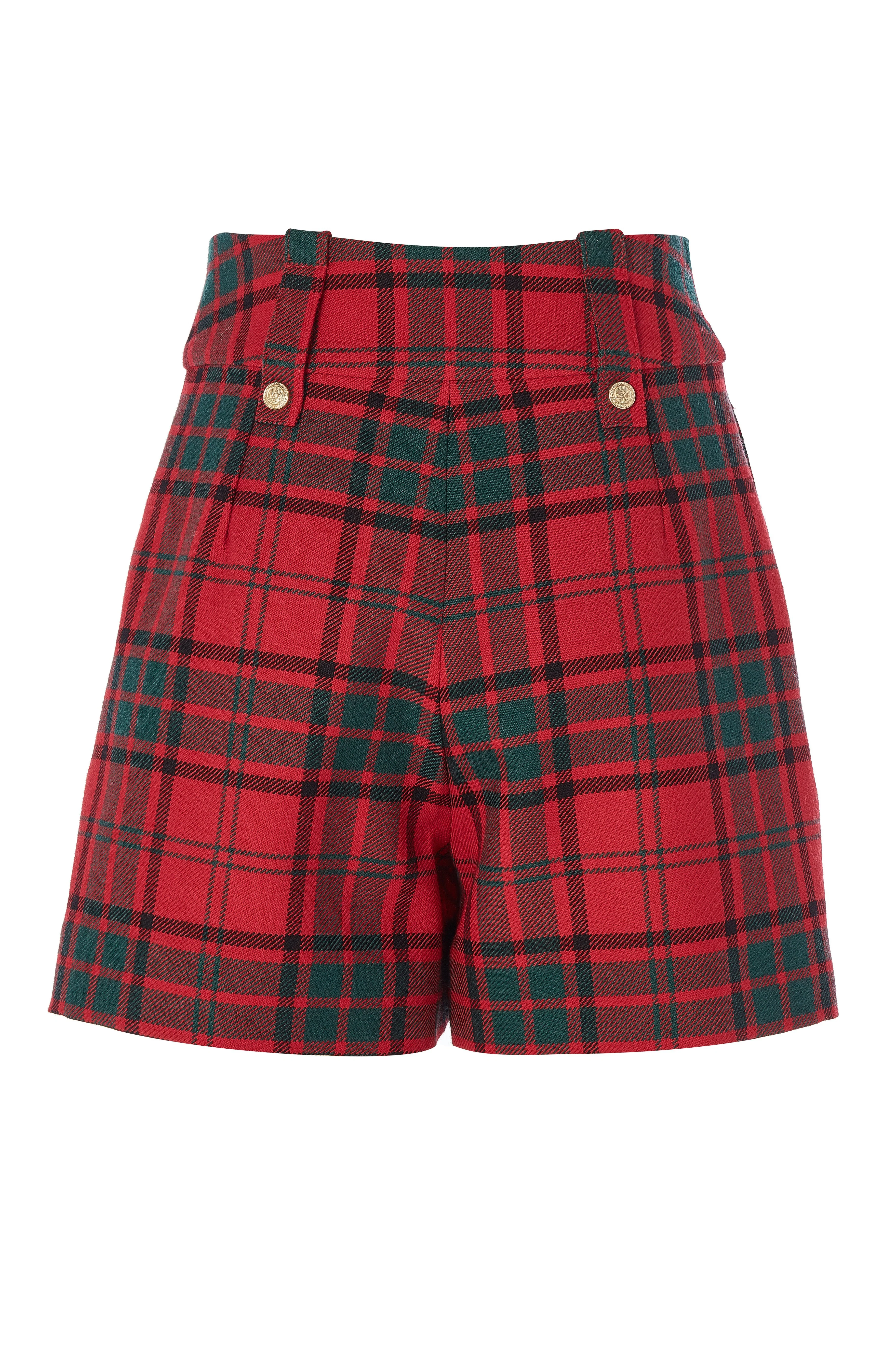 Luxe Tailored Short (Red Tartan)