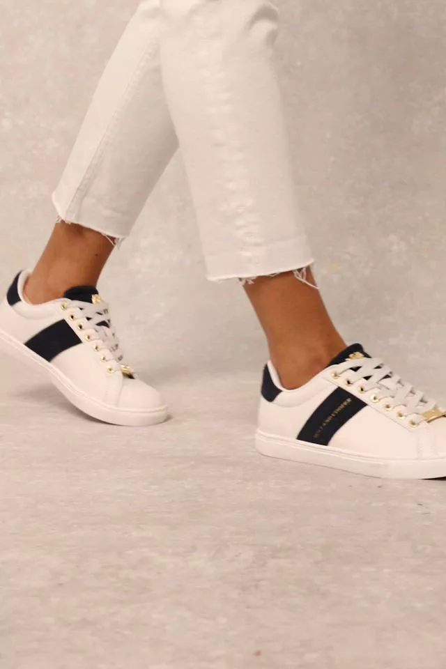 Knightsbridge Court Trainer (White Navy)