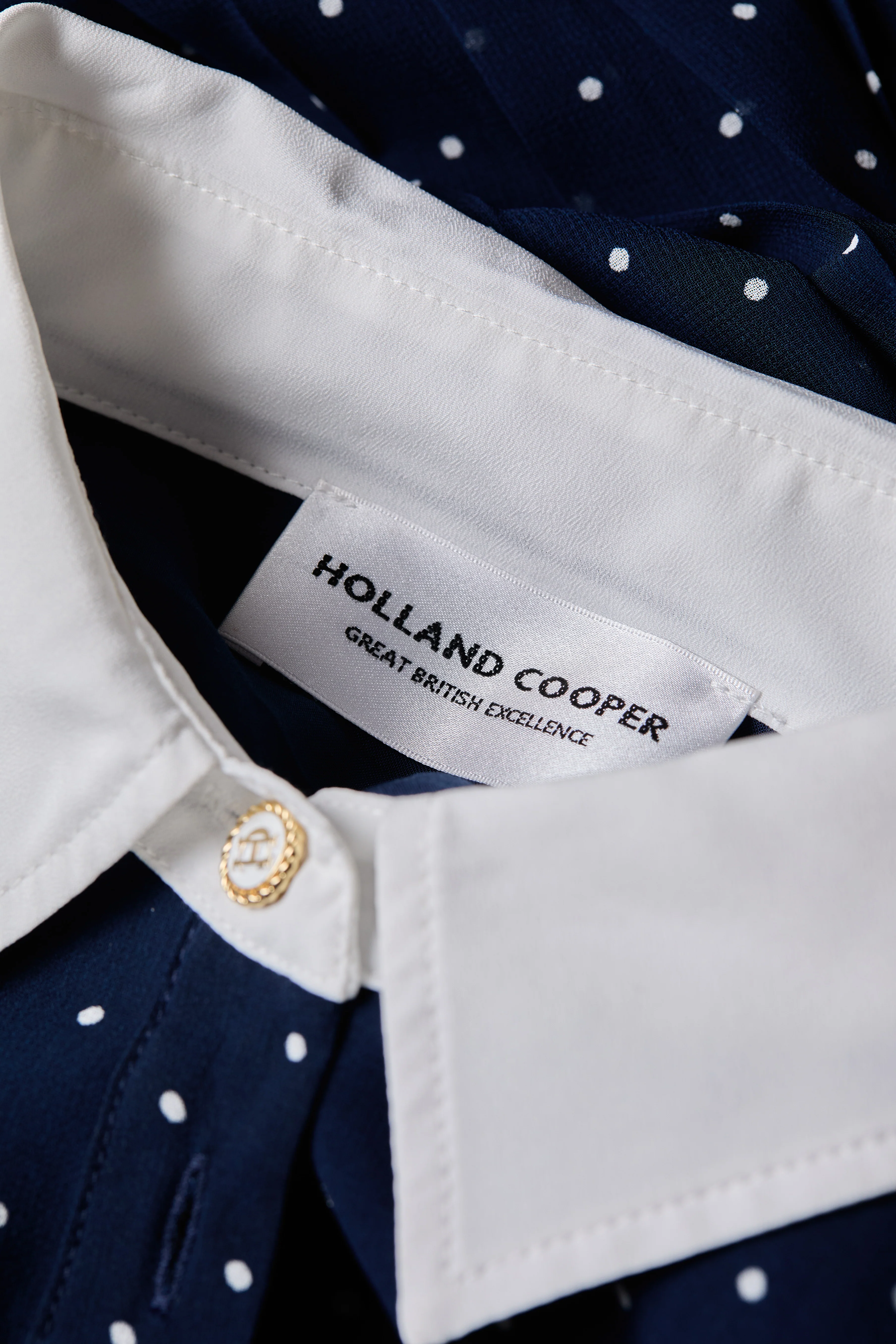 Annabel Pleated Maxi Dress (Ink Navy Polka Dot)