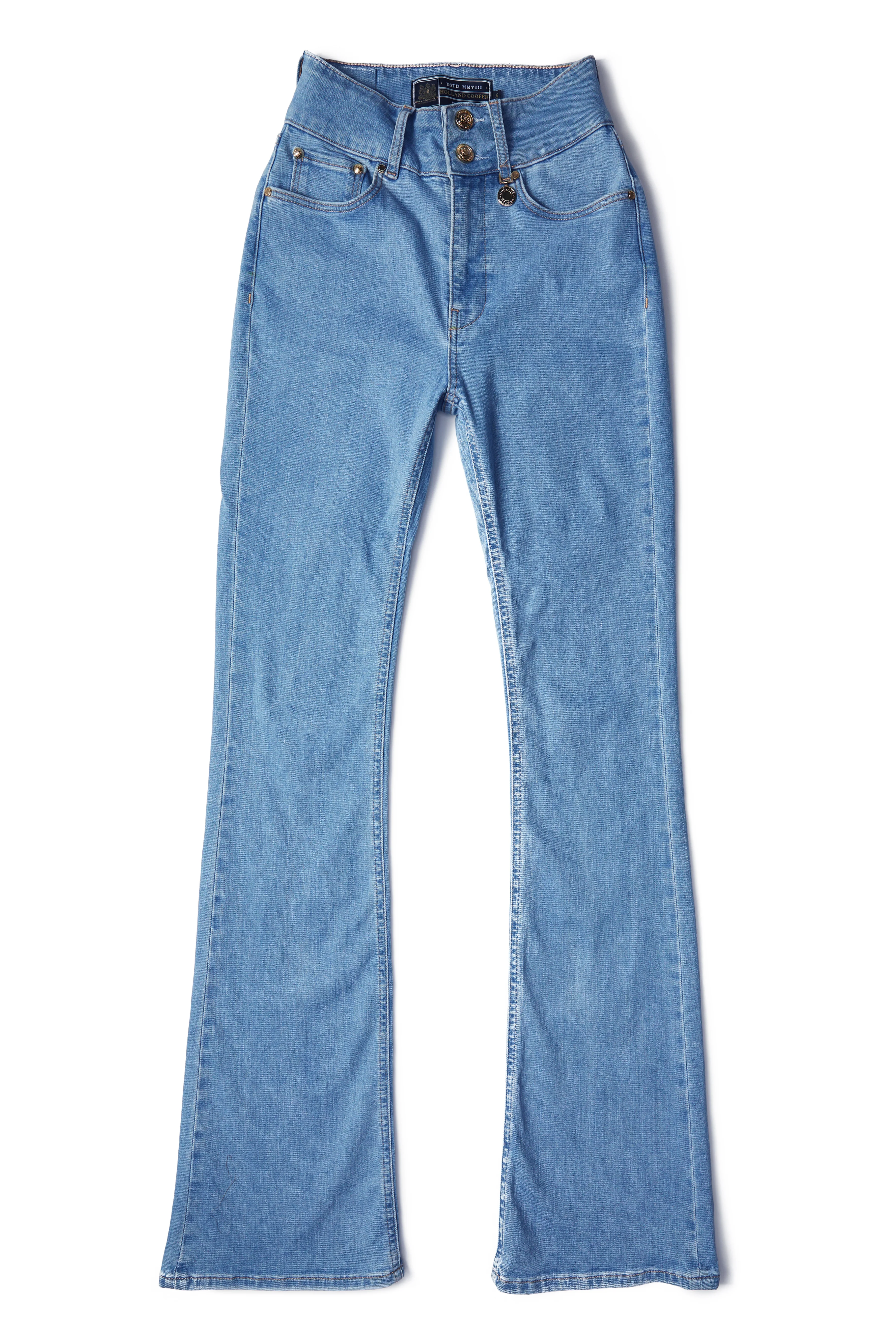 High Rise Flared Jean (Light Denim)
