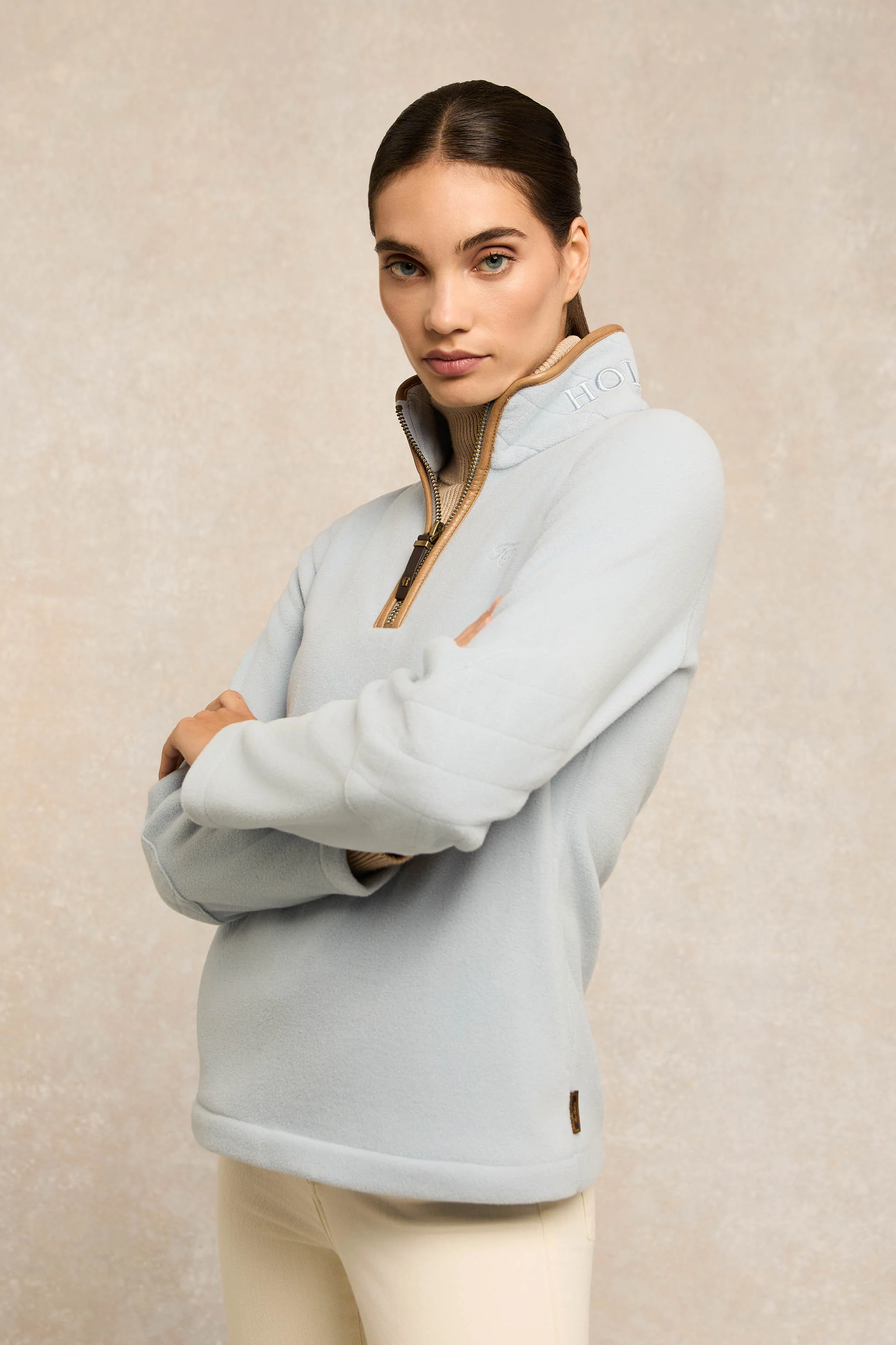 Country Fleece Quarter Zip (Pale Blue)