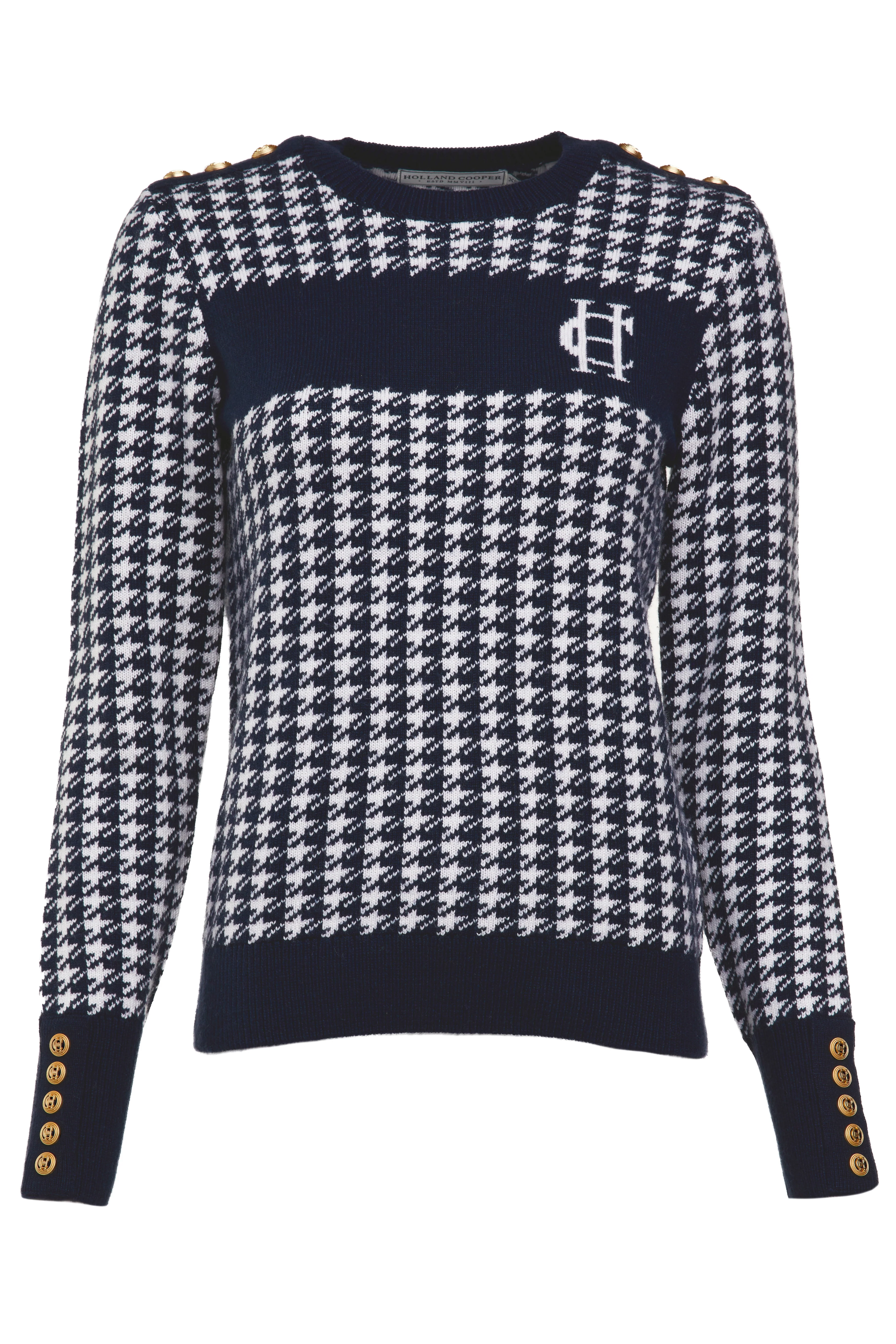 Panel Crew Neck Knit (Ink Navy)