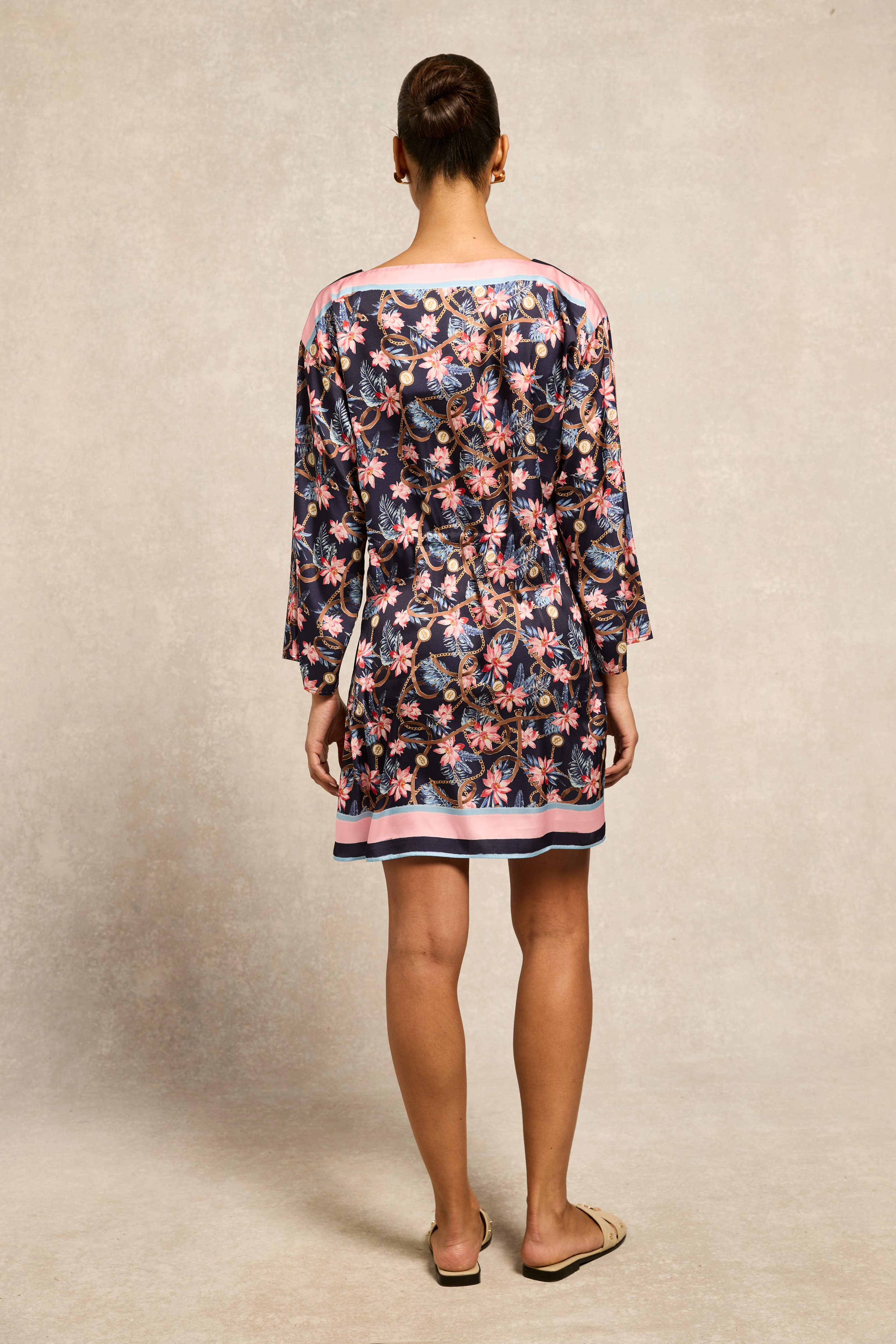 Thalia Mini Dress (Seychelles Navy)