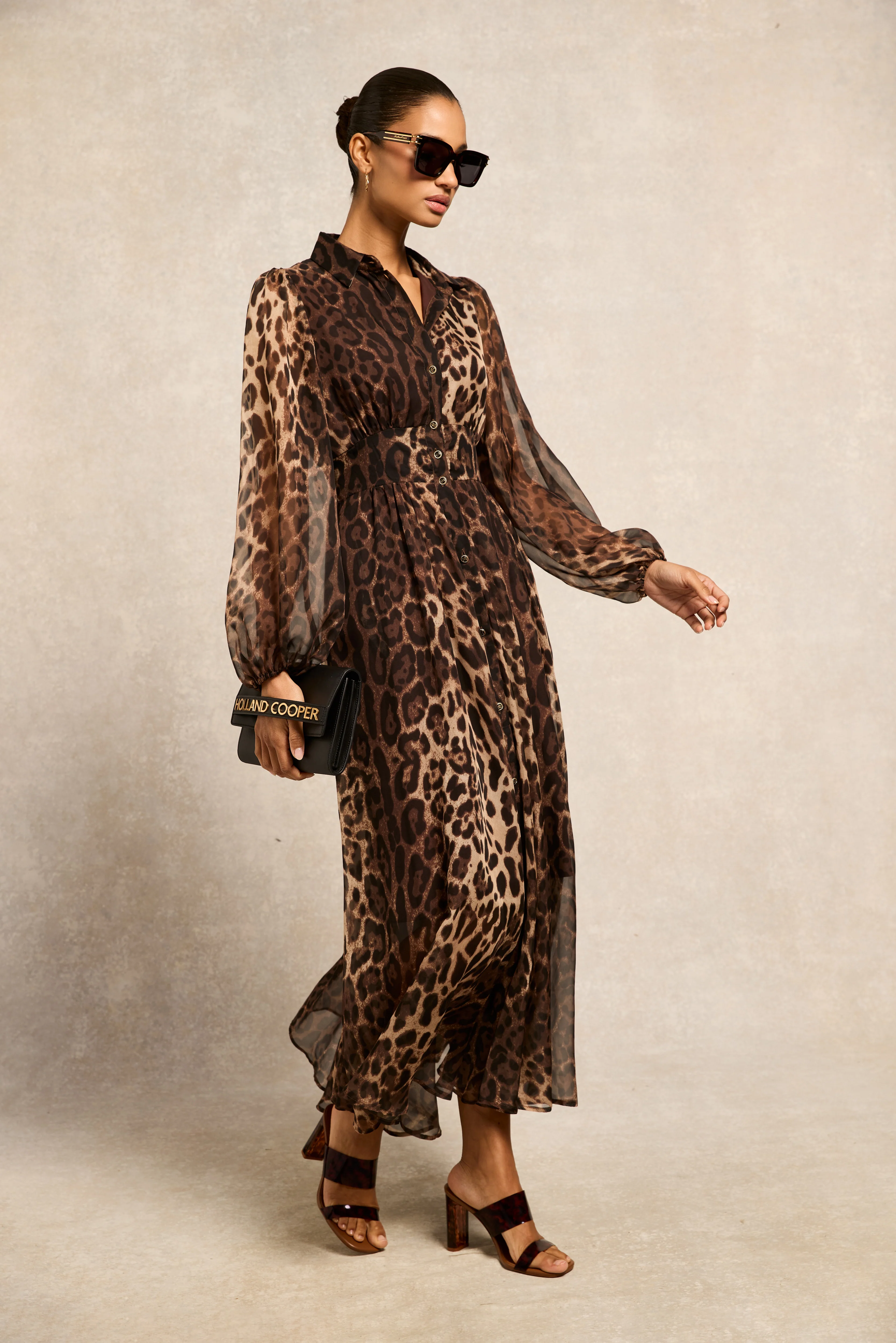 Paros Shirt Dress (Leopard Print)