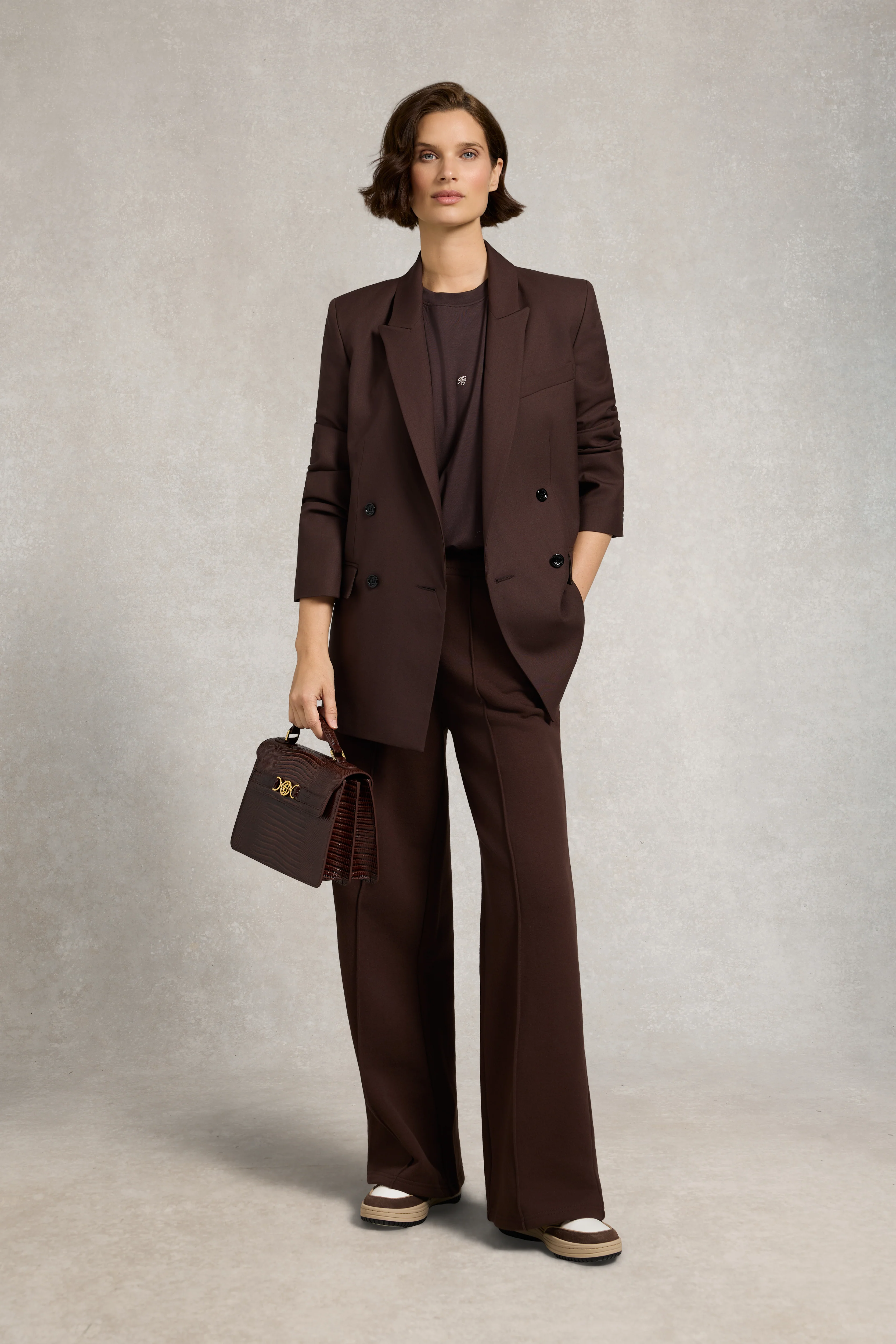 Oversized Monogram Tee (Walnut)