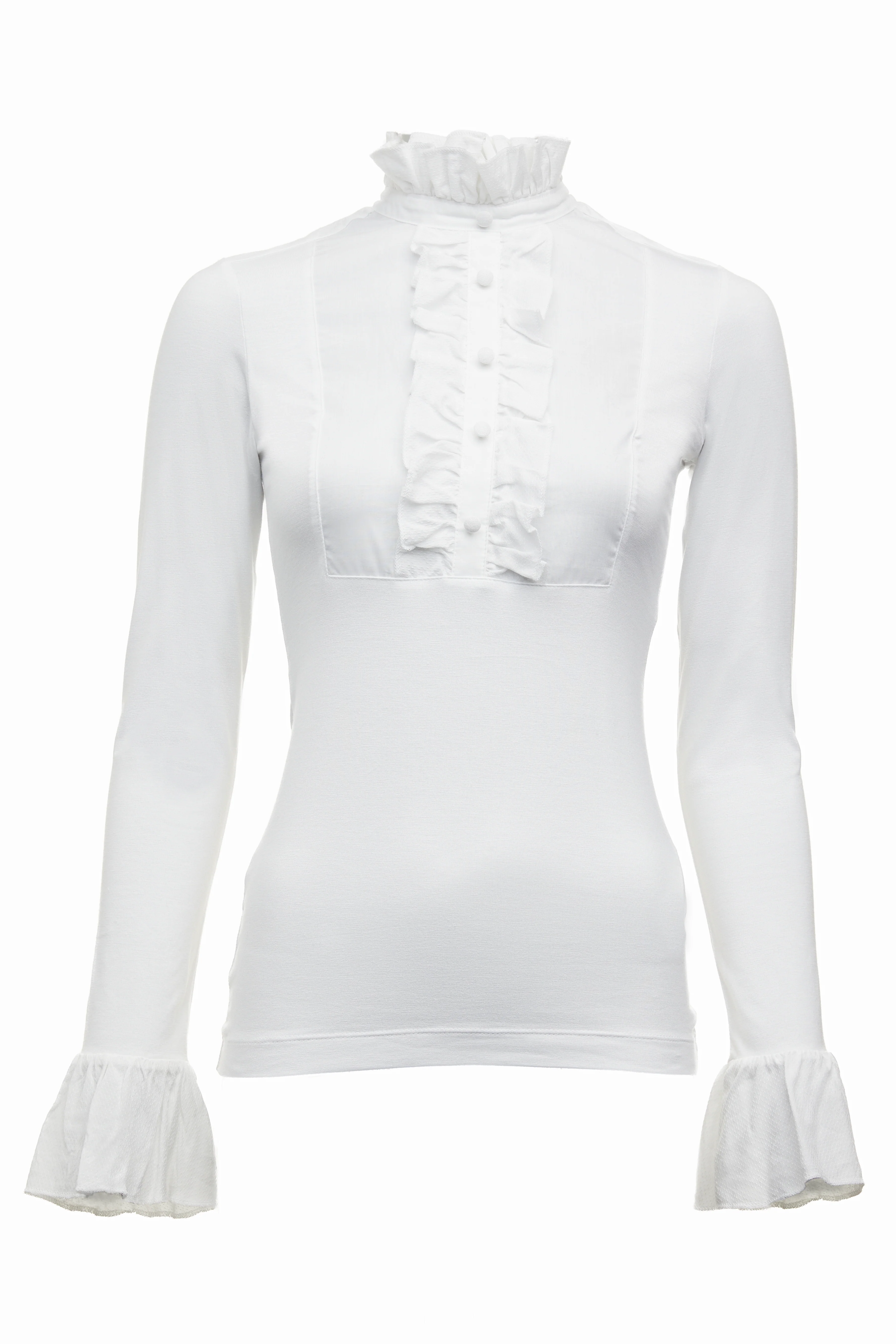 Melissa Jersey Blouse (White)