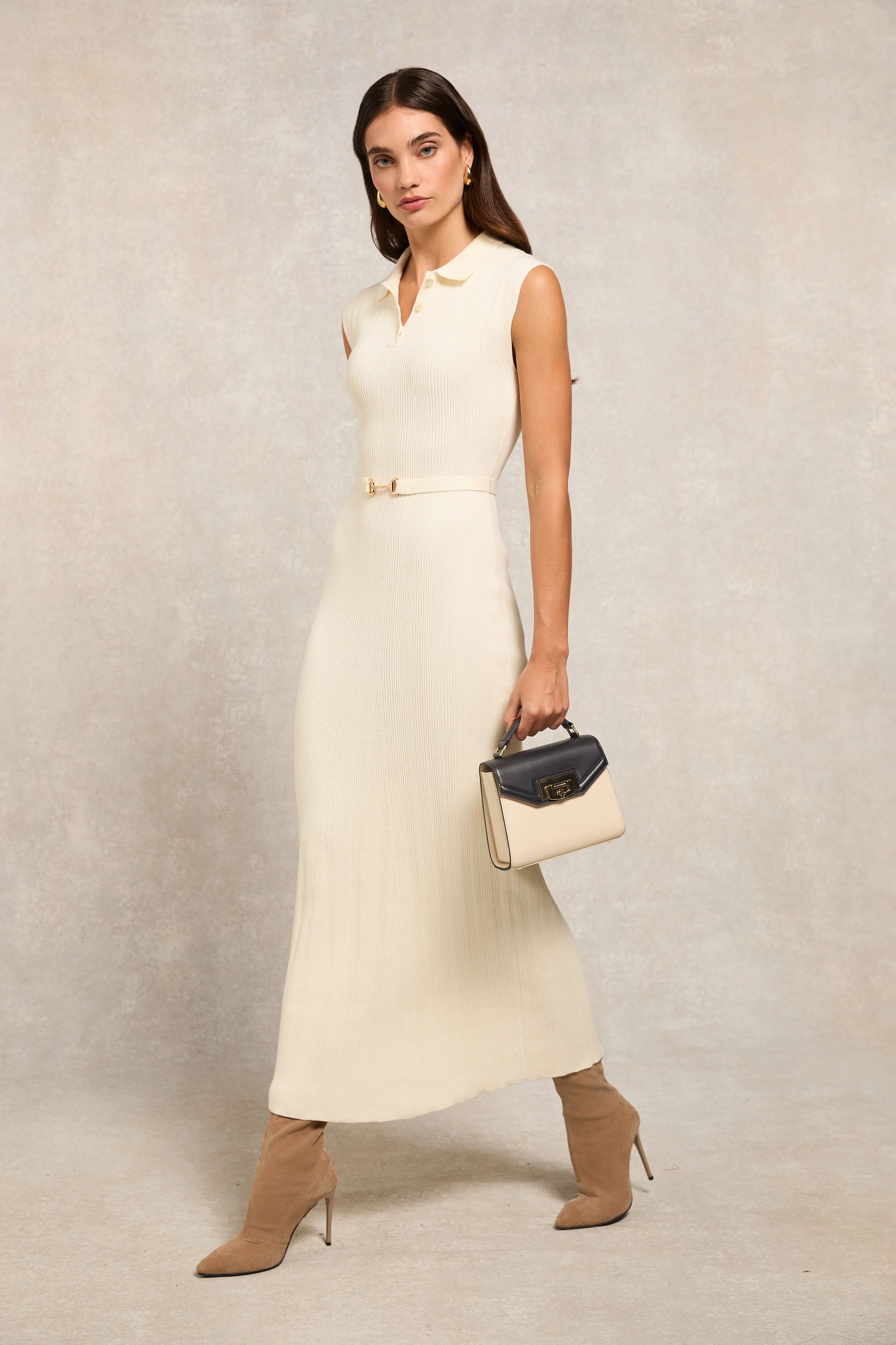 Evie Knit Maxi Dress (Natural)