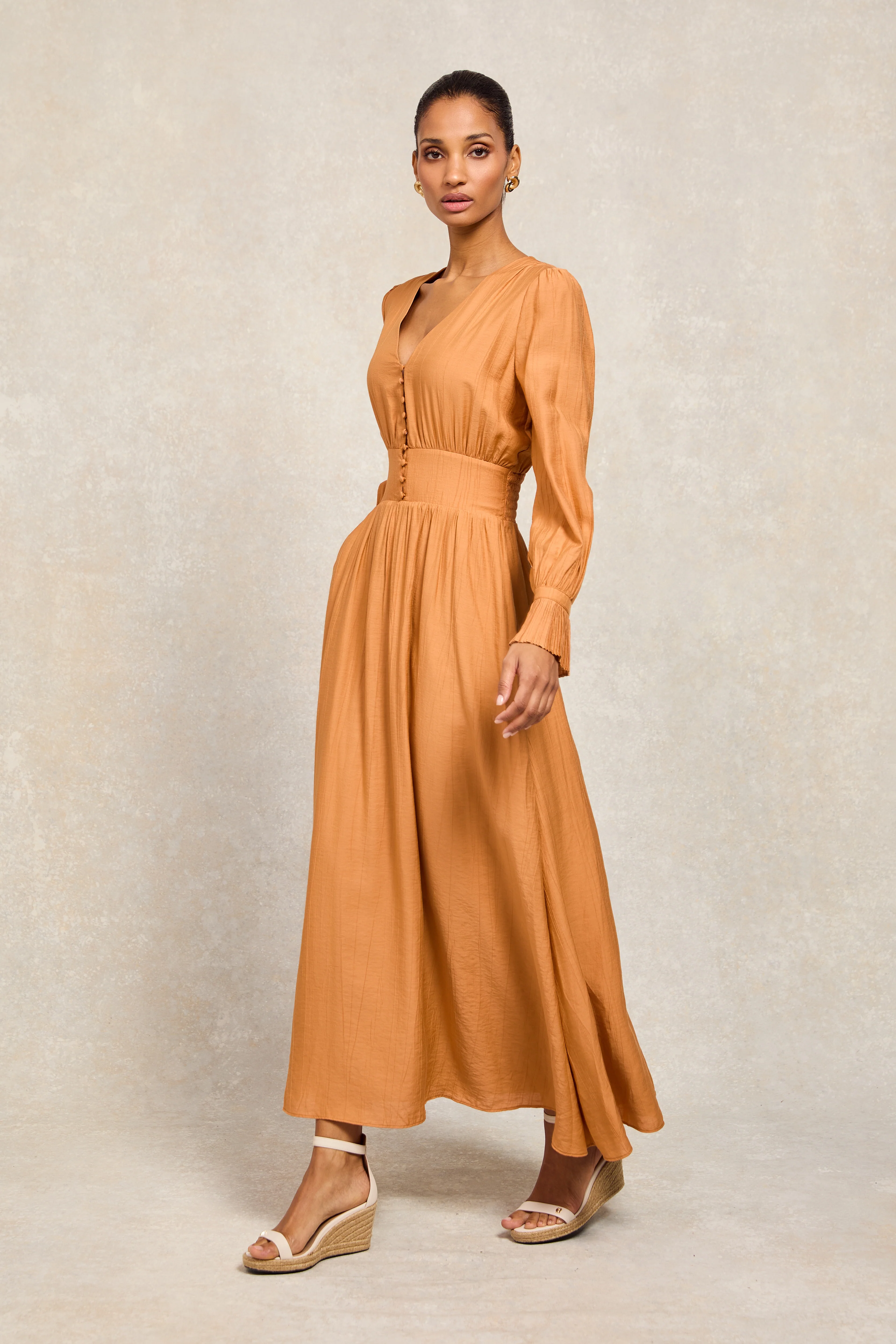 Phoebe V-Neck Maxi Dress (Sienna)