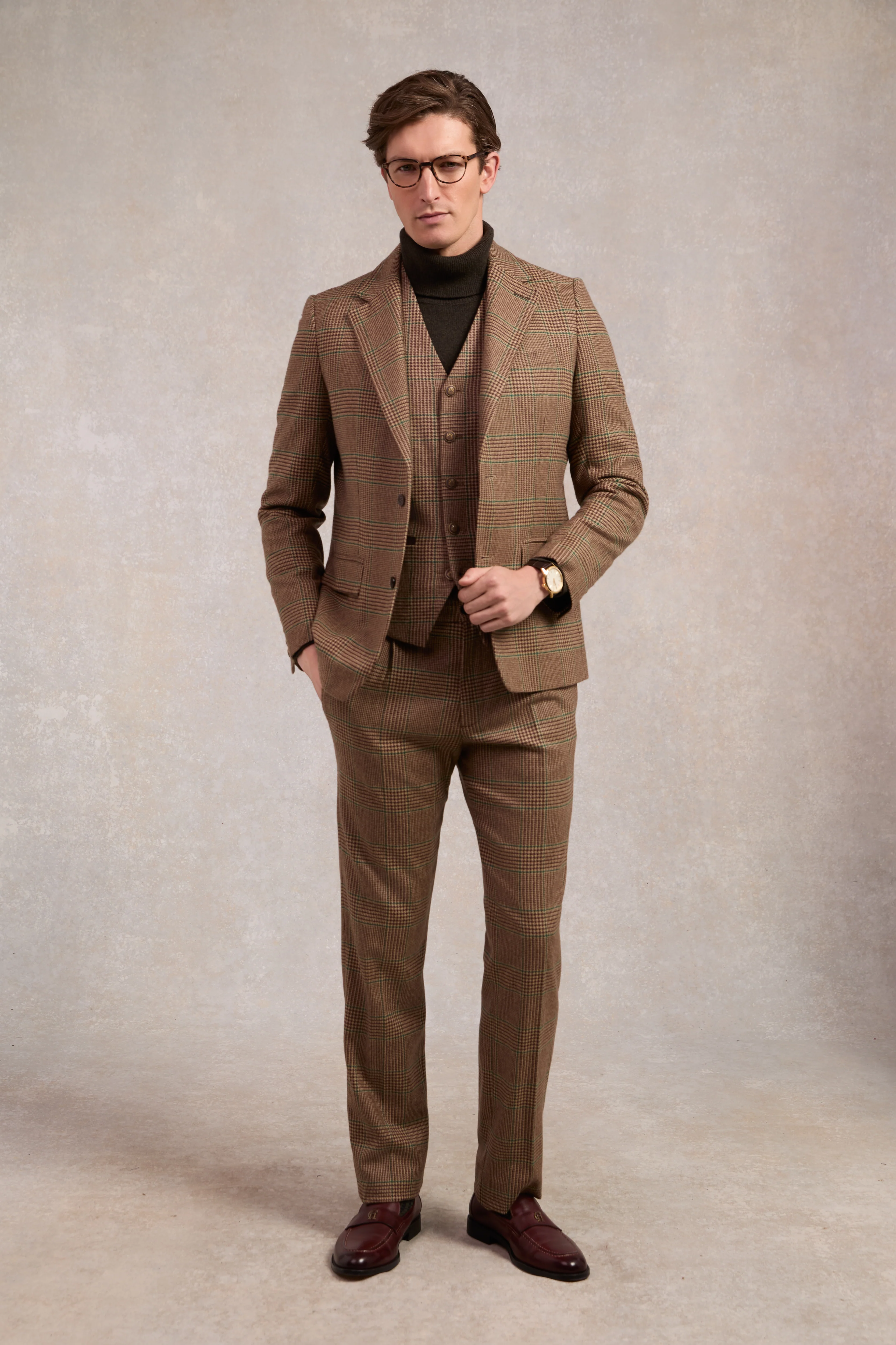 St James Waistcoat (Clarence Check Forest)