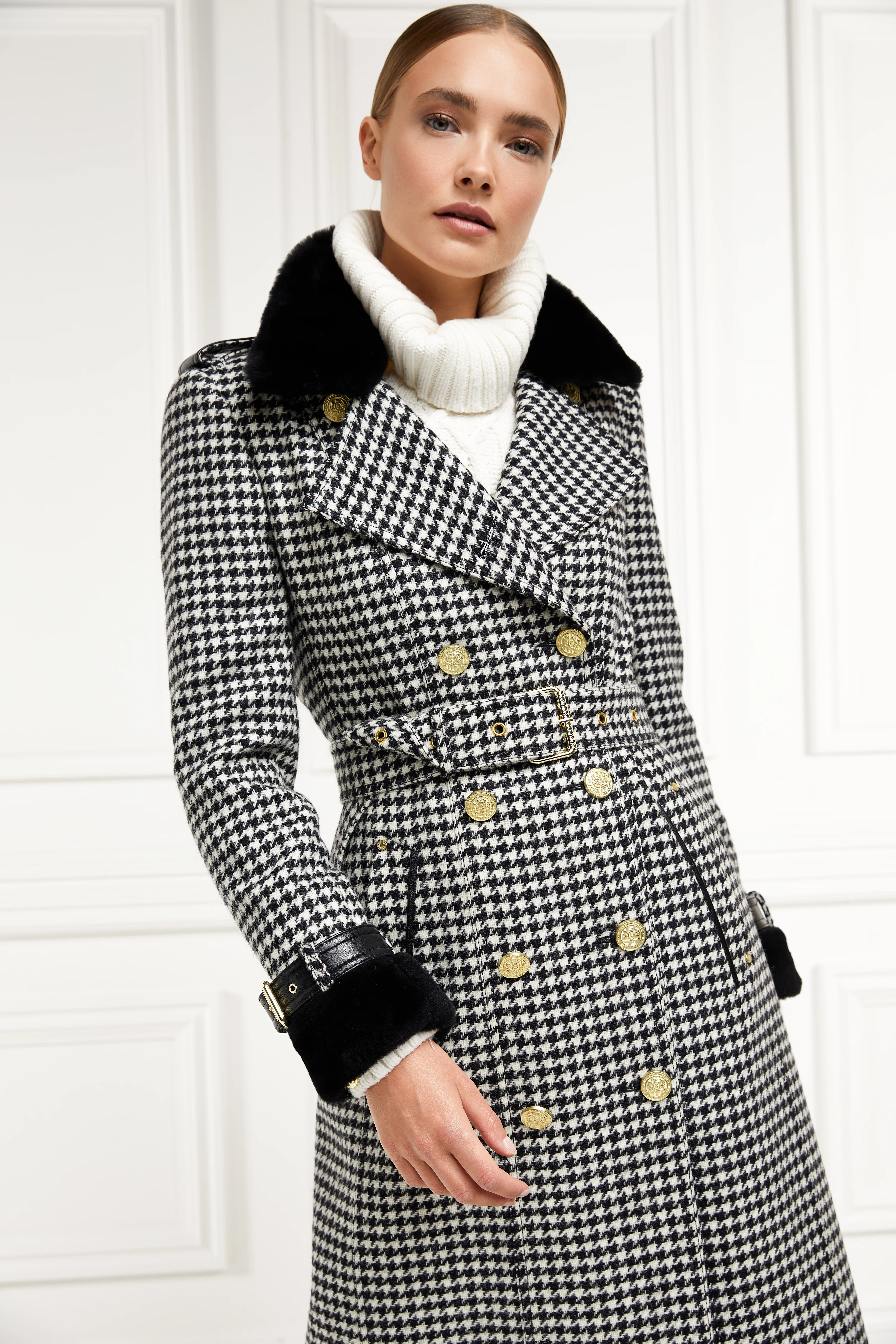 Gold Label Trench (Houndstooth)