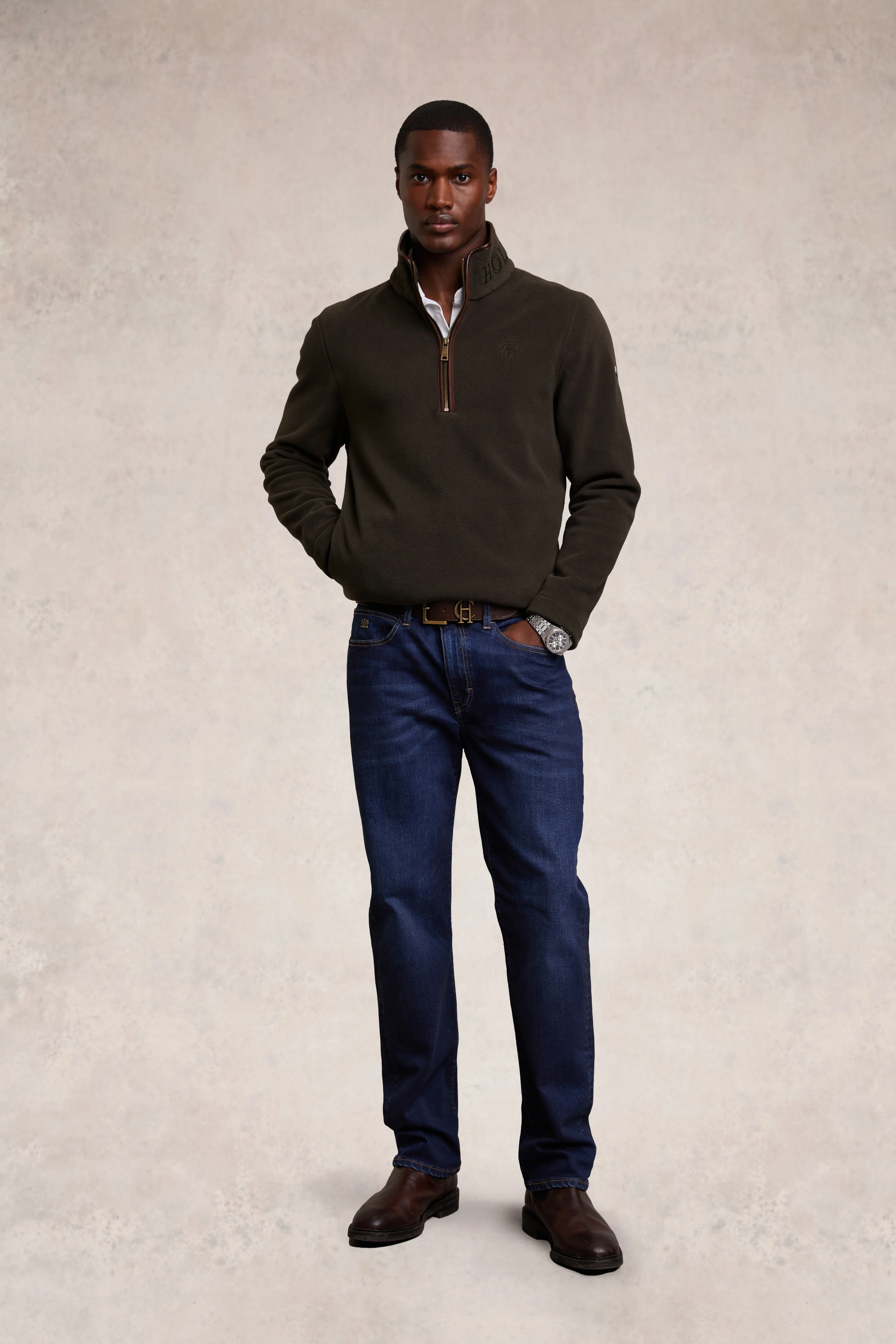 Country Fleece Quarter Zip (Khaki)