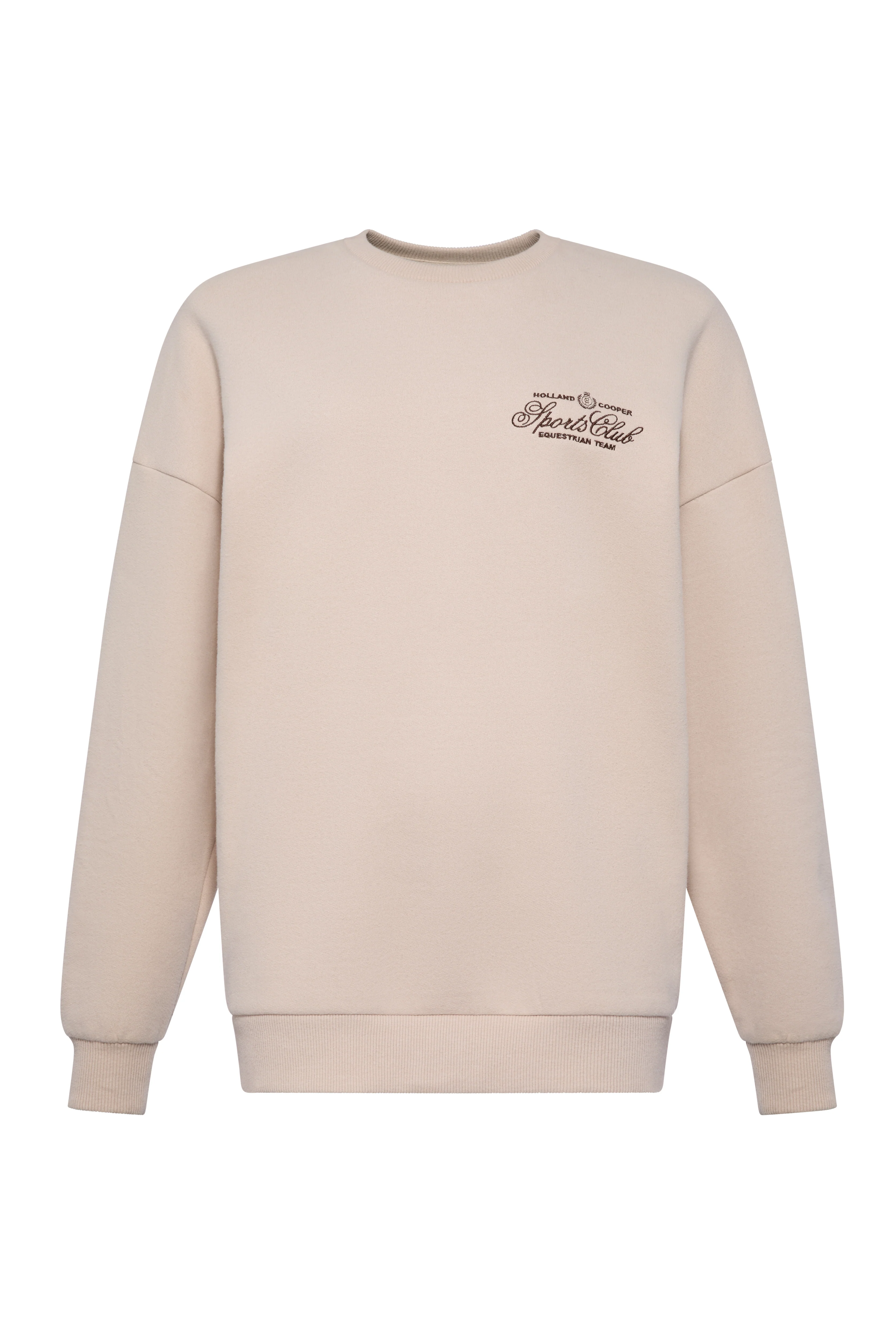 Relaxed Fit Crew Neck Sweat (Stone)