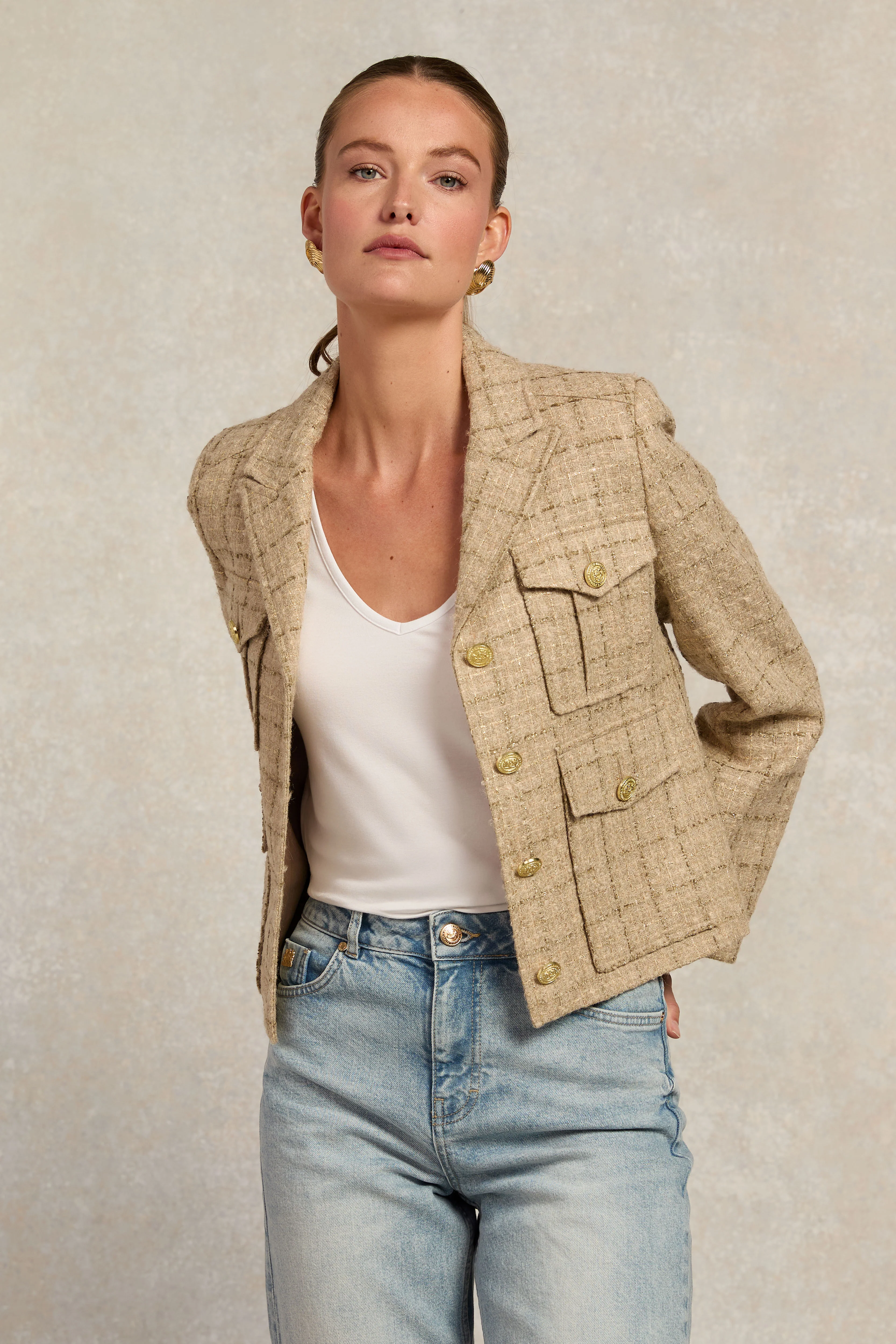 Richmond Jacket (Camel Sparkle Tweed)