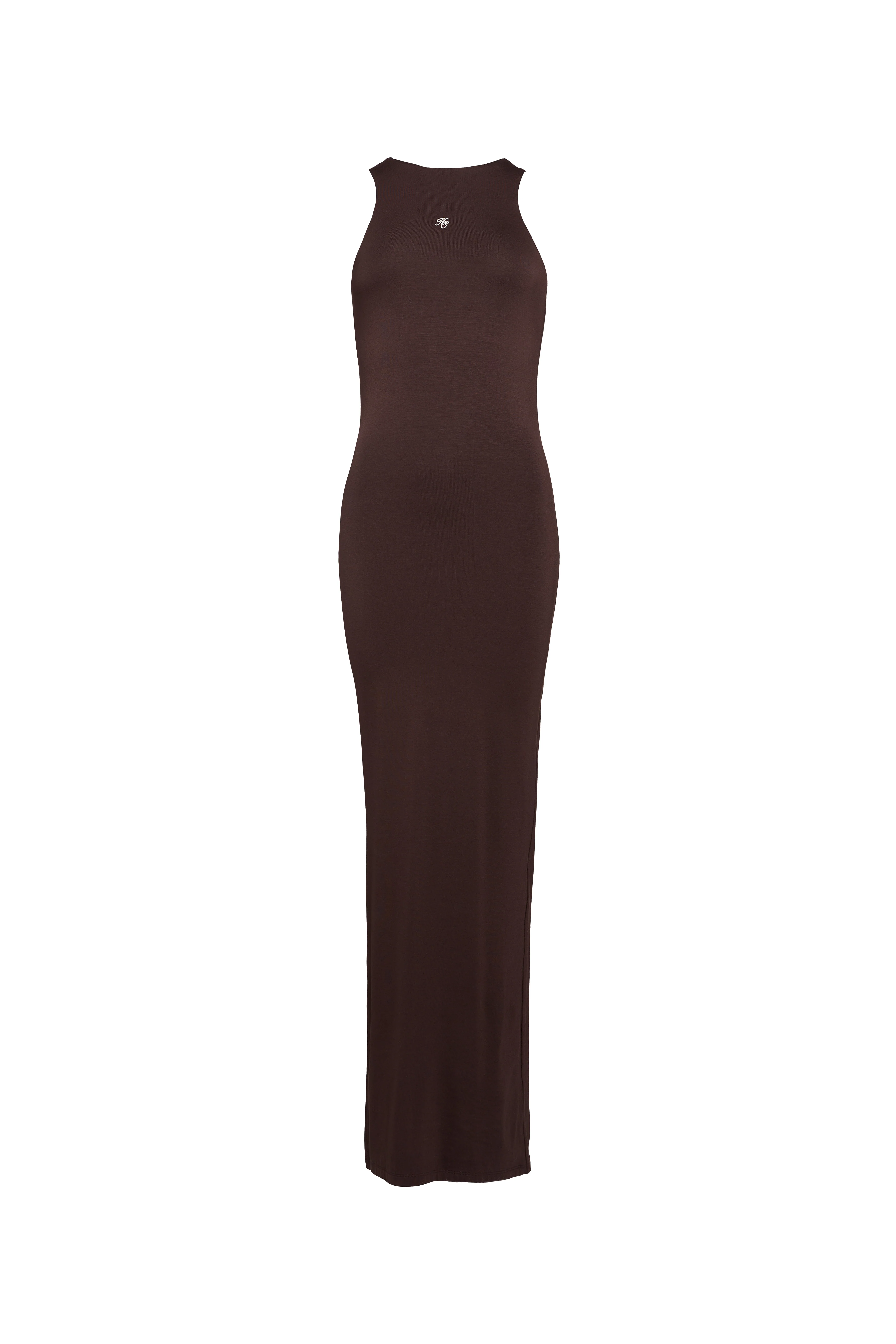 Monogram Maxi Dress (Chocolate)