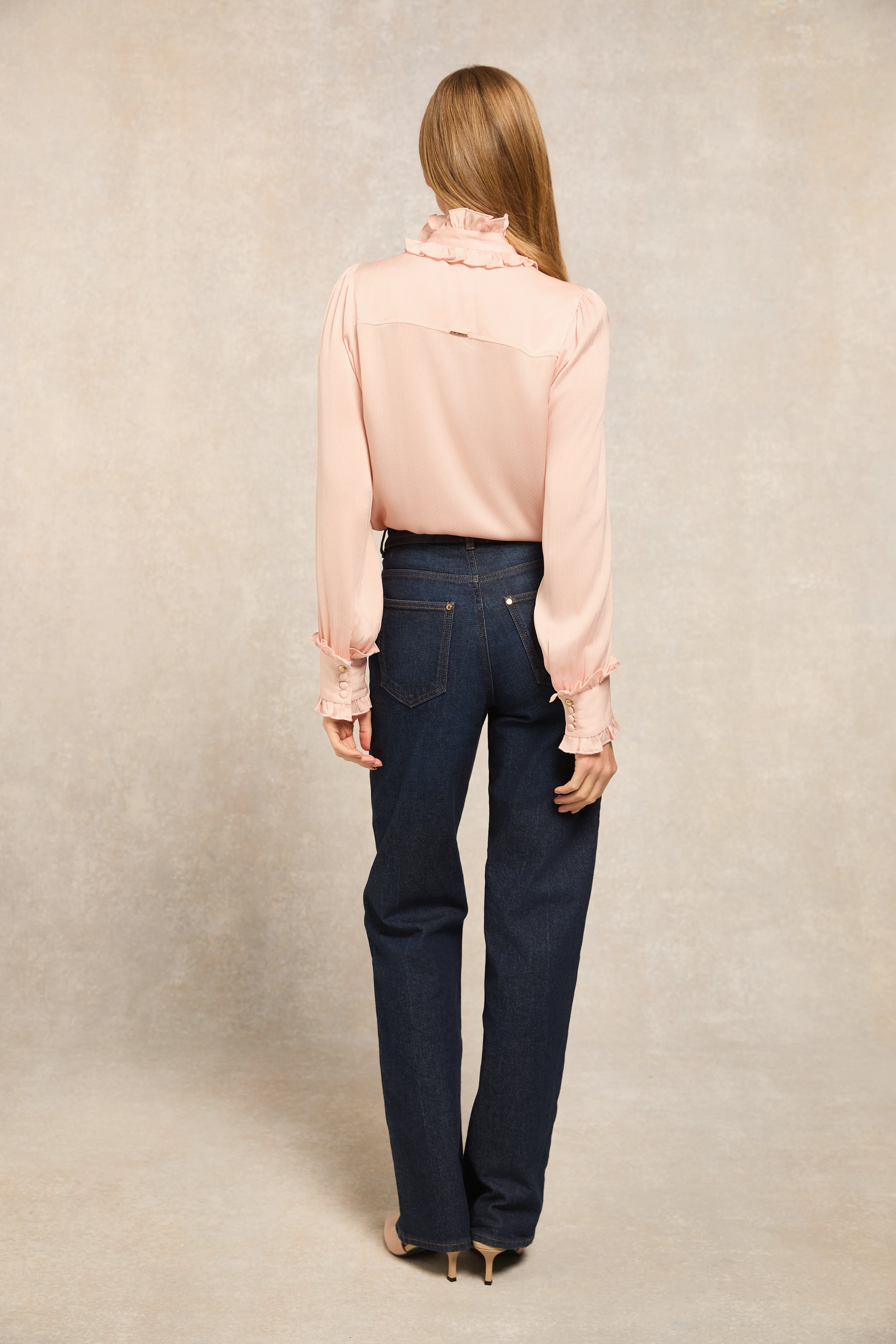 Rebecca Ruffle Blouse (Blush)
