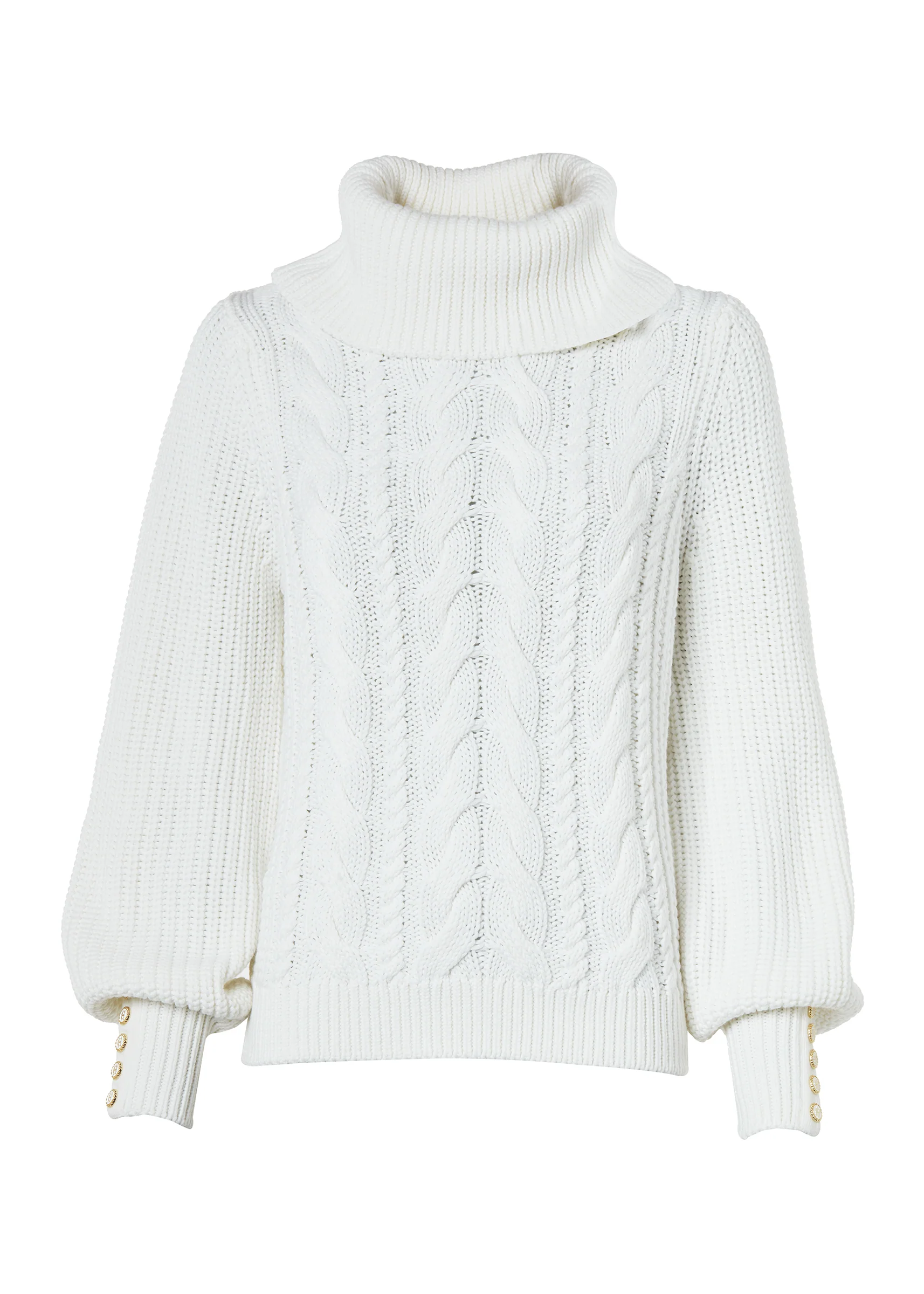 Corded Roll Neck Knit (Natural)