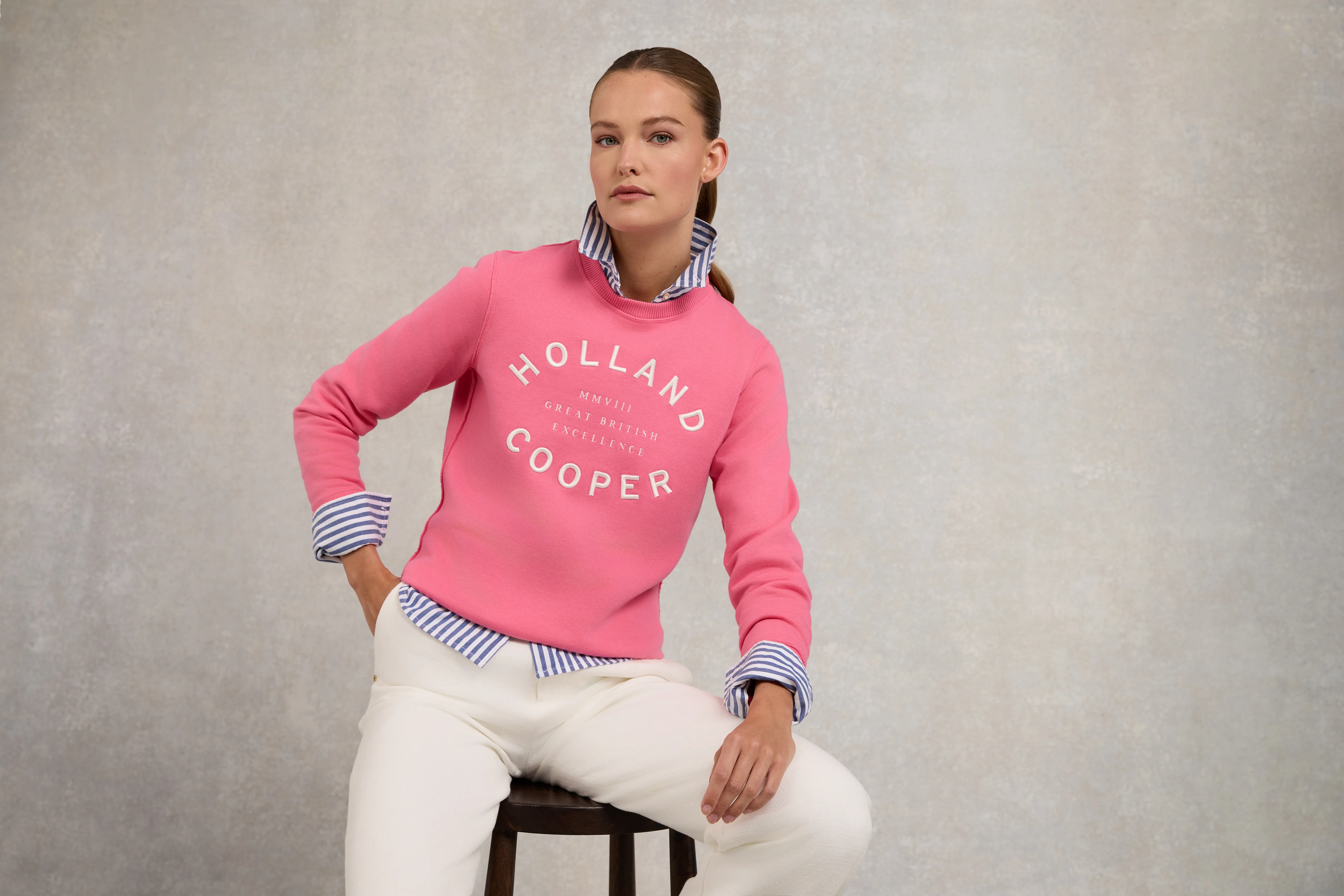 Varsity Crew (Peony Pink)