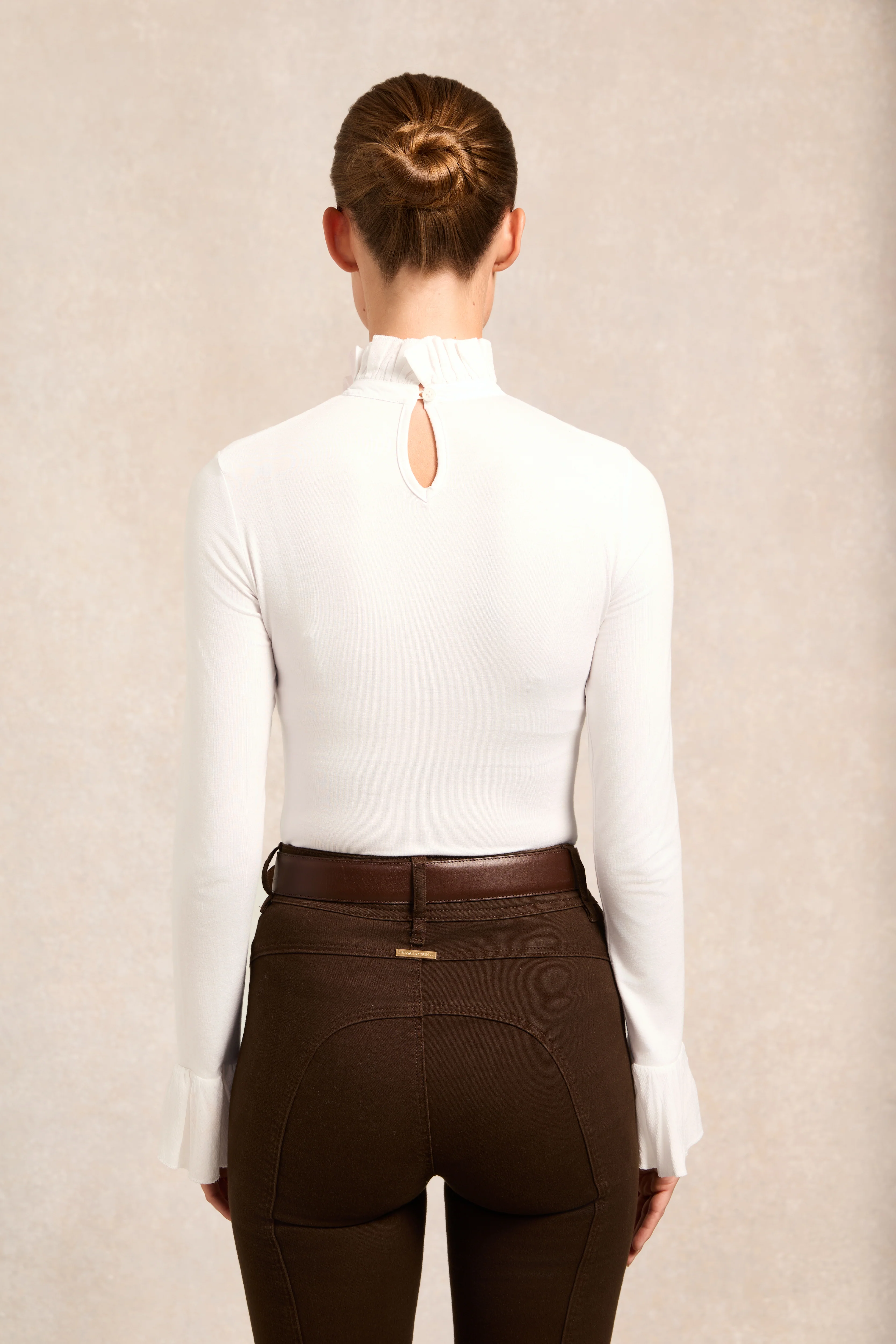 Melissa Jersey Blouse (White)