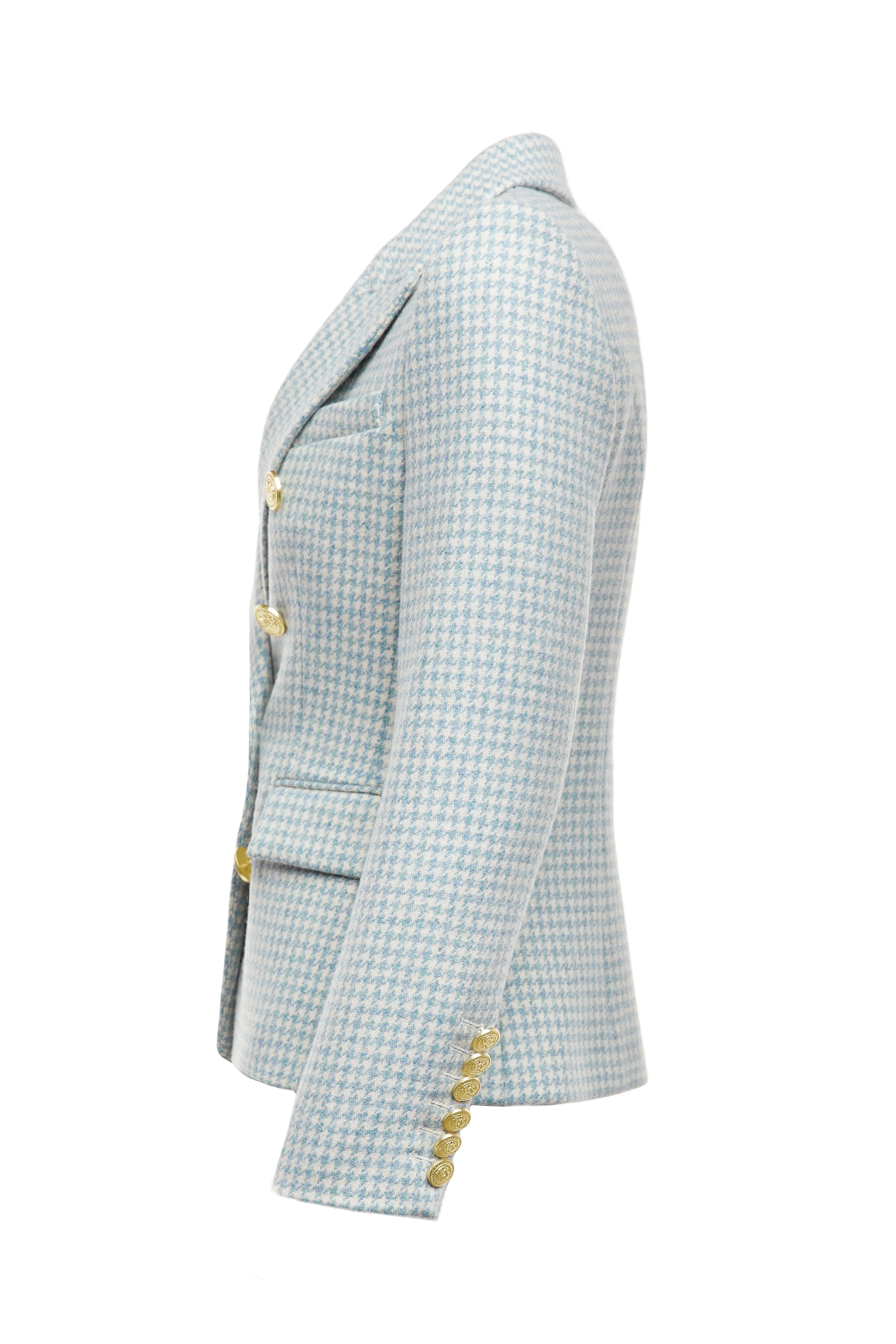 Knightsbridge Blazer (Teal Houndstooth)